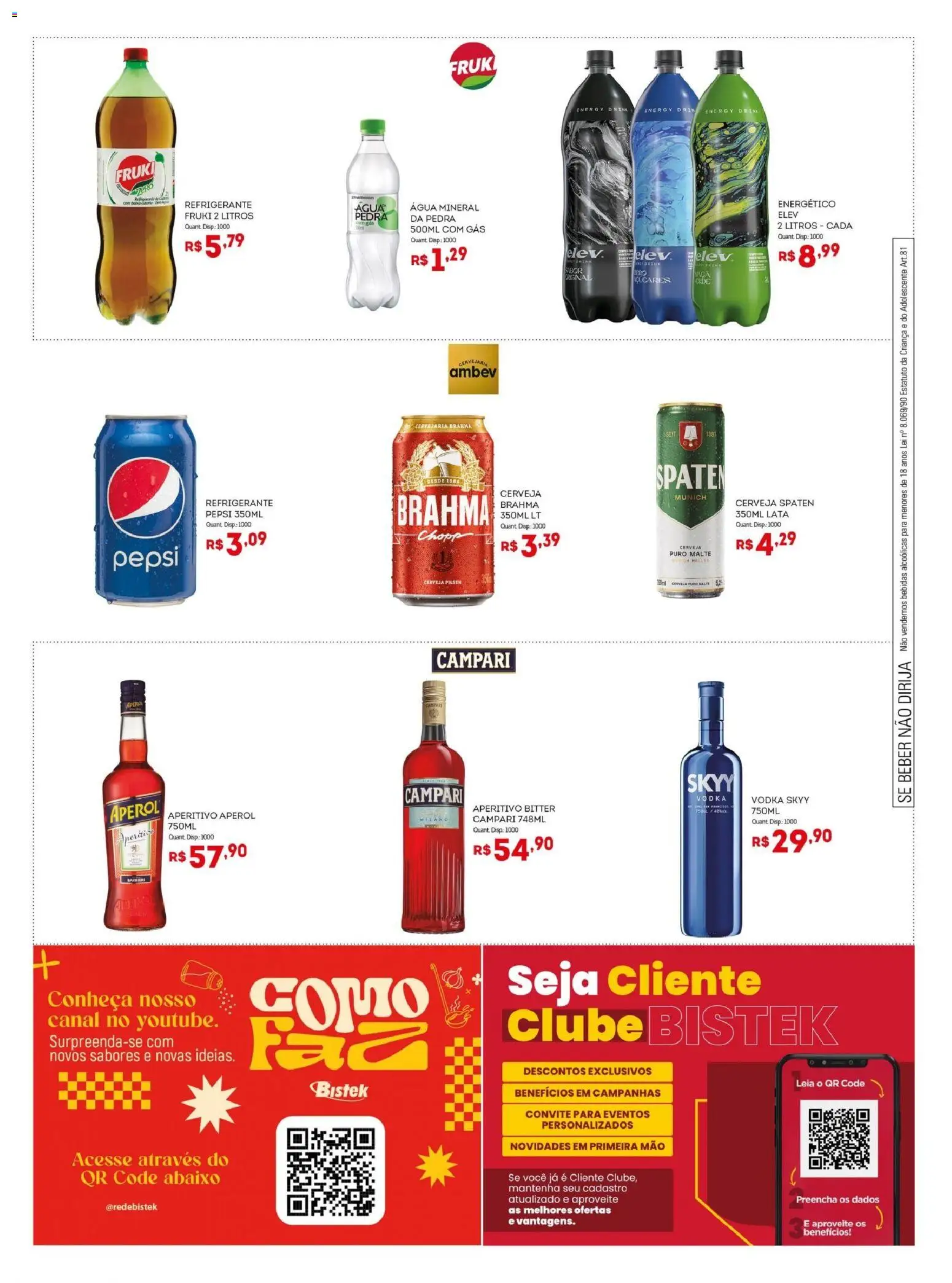 Bistek Supermercados Folheto - válido de 03.12.2025 | Página: 11 | Produtos: Energético, Cerveja, Vodka, Refrigerante