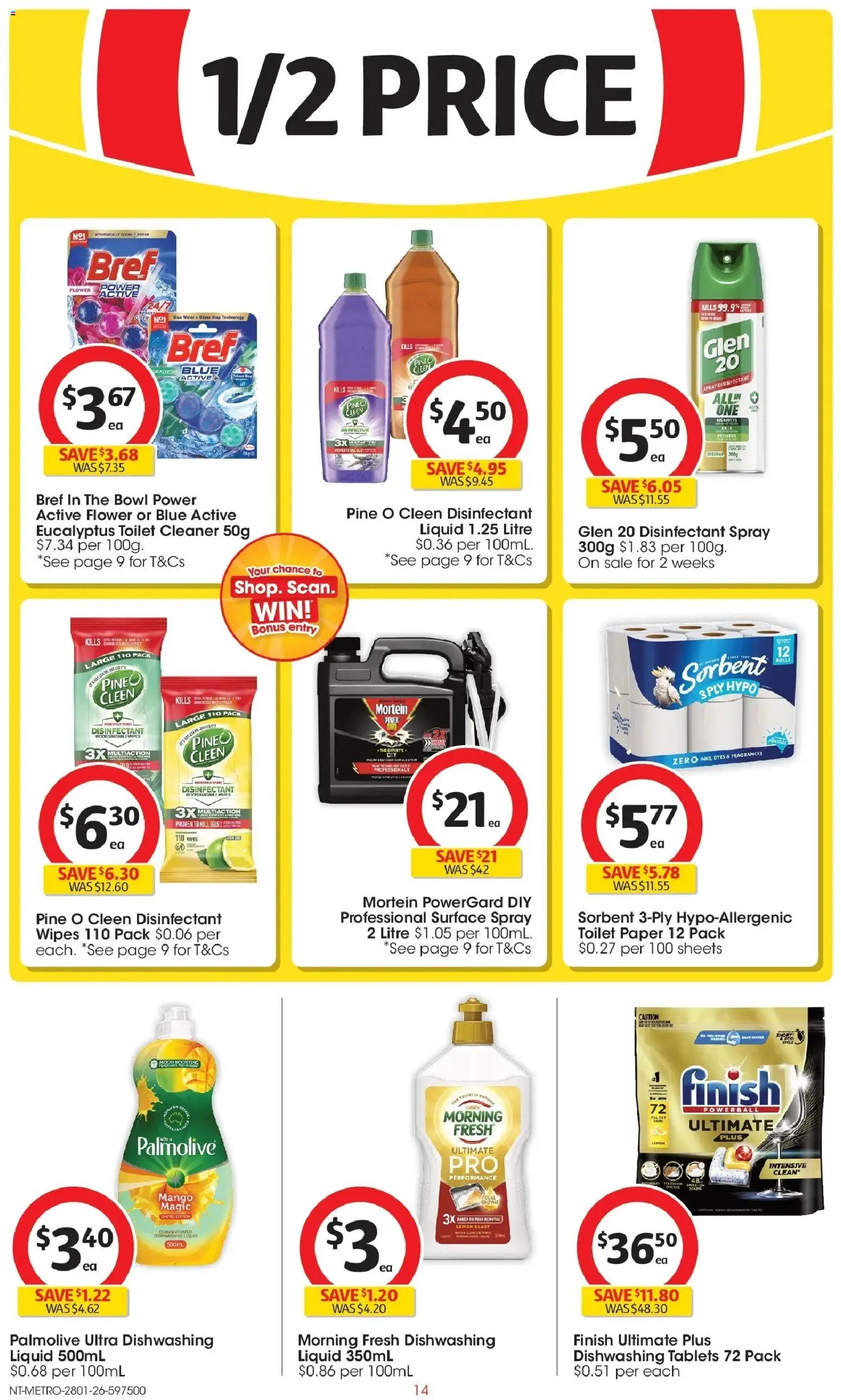 Coles catalogue - valid from 28.01.2026 | Page: 14 | Products: Toilet, Cleaner, Toilet paper, Water