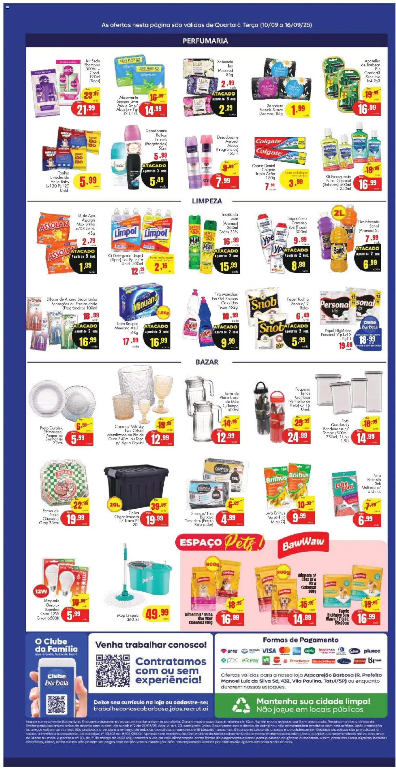 Barbosa Supermercados Folheto - válido de 10.09.2025 | Página: 4 | Produtos: Lâmpada, Whisky, Pizza, Jarra