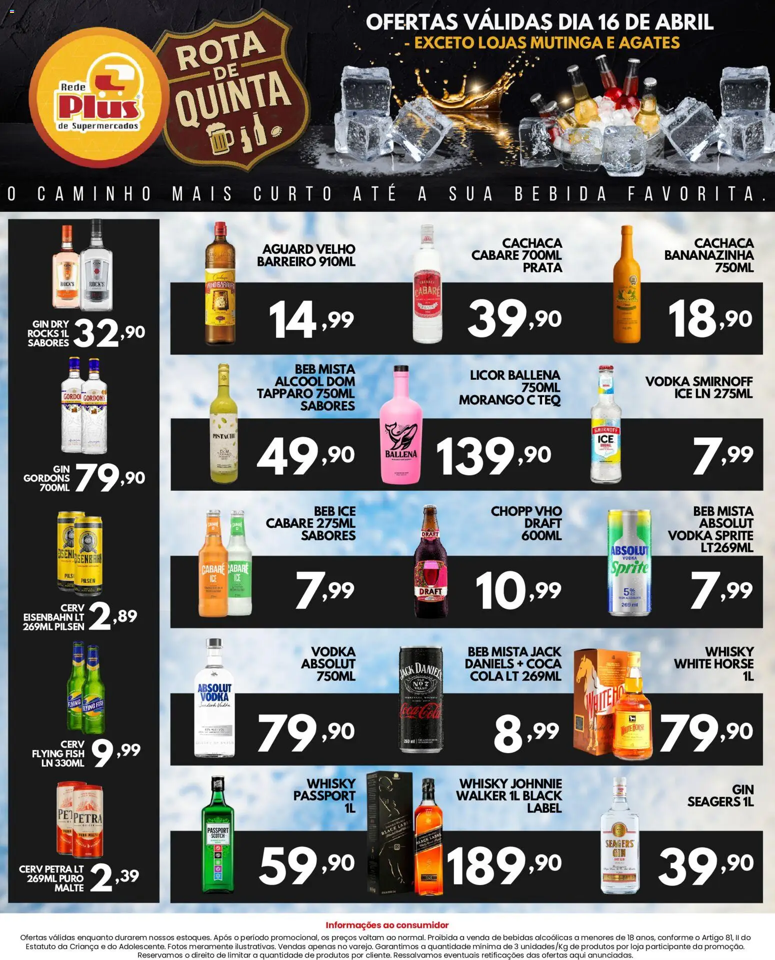 Rede Plus Supermercados Folheto - válido de 15.04.2026 | Página: 4 | Produtos: Pistache, Licor, Eisenbahn, Vodka