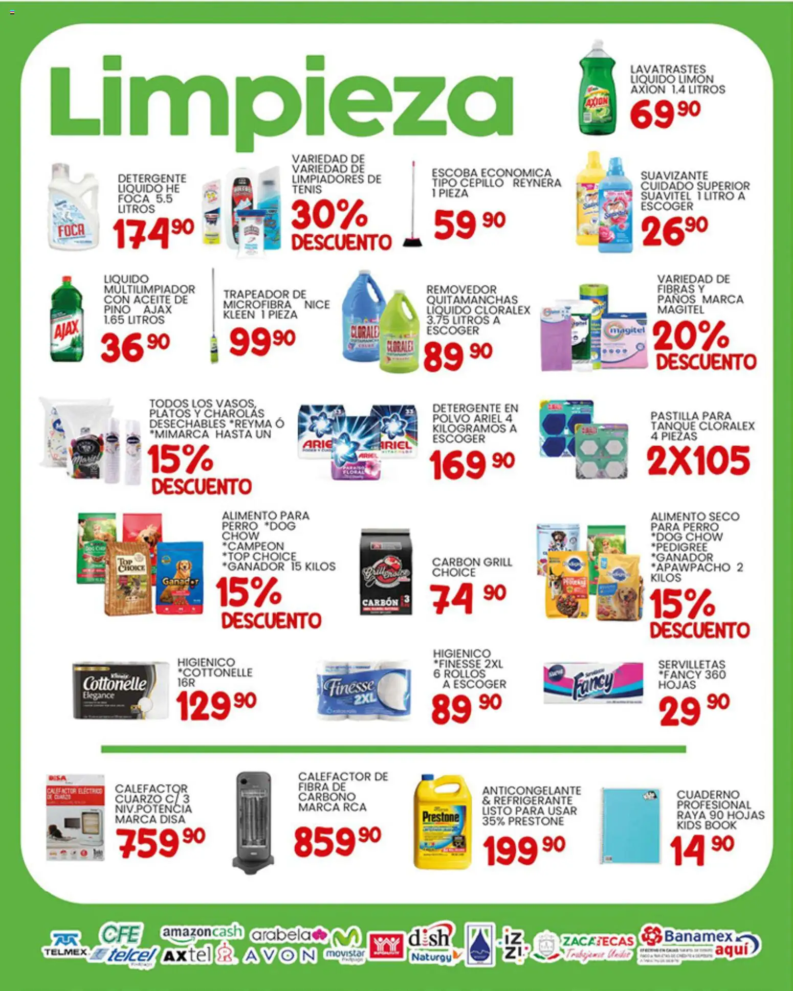 Nuevas ofertas de Alsuper válidas en toda la República Mexicana desde el 16.01.2026. ¡Encuentra las mejores ofertas en Alsuper folleto Zacatecas! | Página: 5 | Productos: Aceite, Trapeador, Calefactor, Servilletas