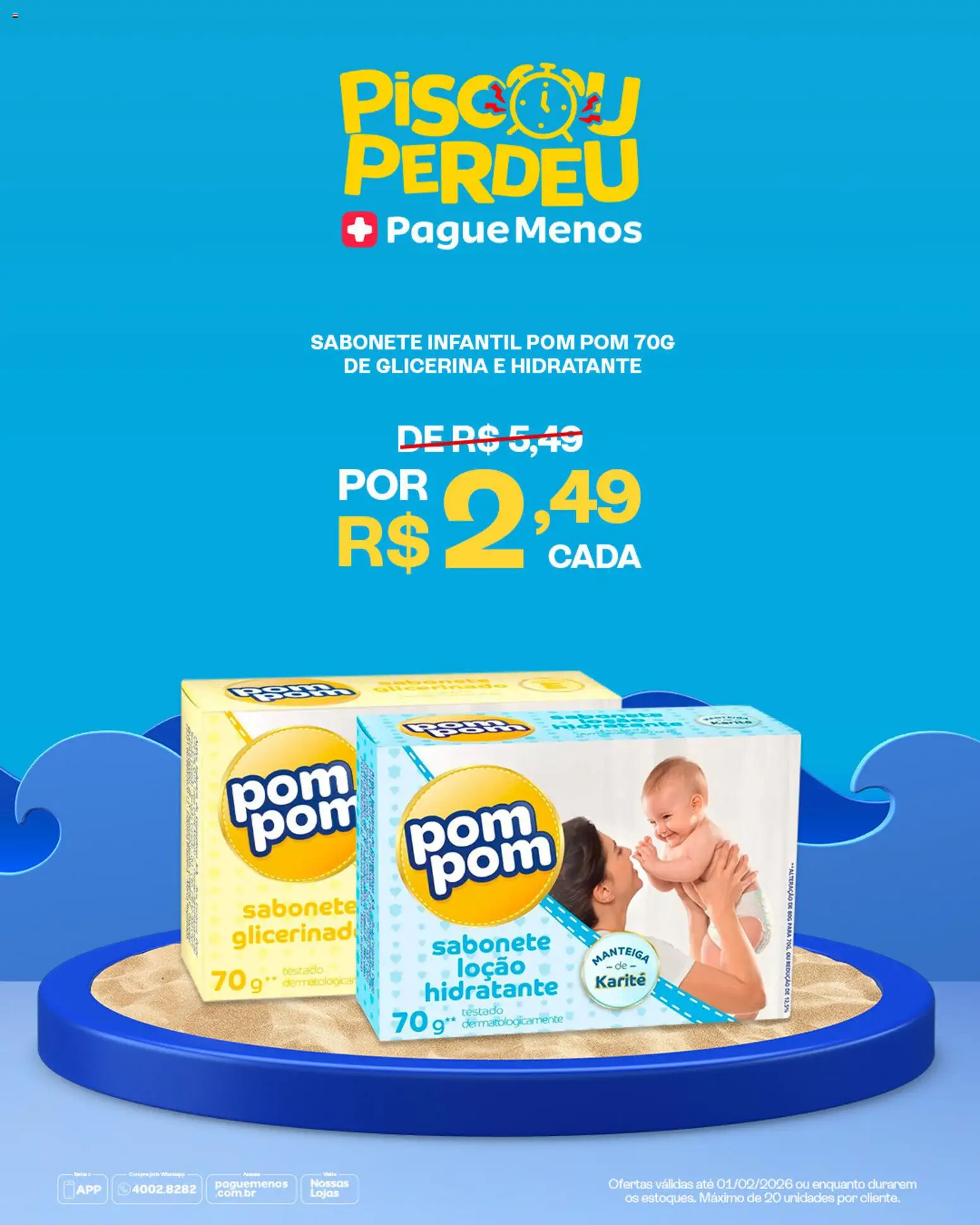 Pague Menos Folheto - válido de 26.01.2026 | Página: 2 | Produtos: Manteiga, Sabonete