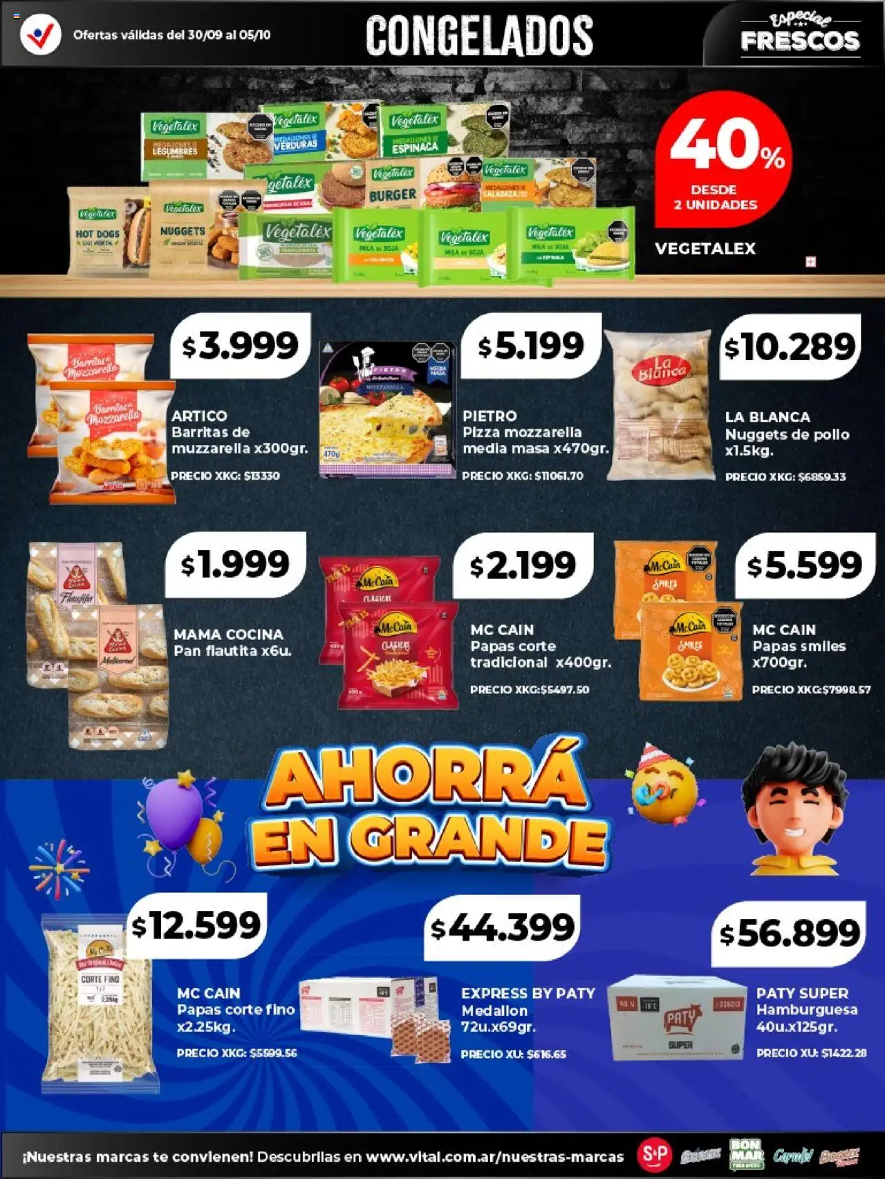 Vital - Especial de frescos - Abasto │ válido desde el 30.09.2025 | Página: 8 | Productos: Muzzarella, Pan, Espinaca, Té