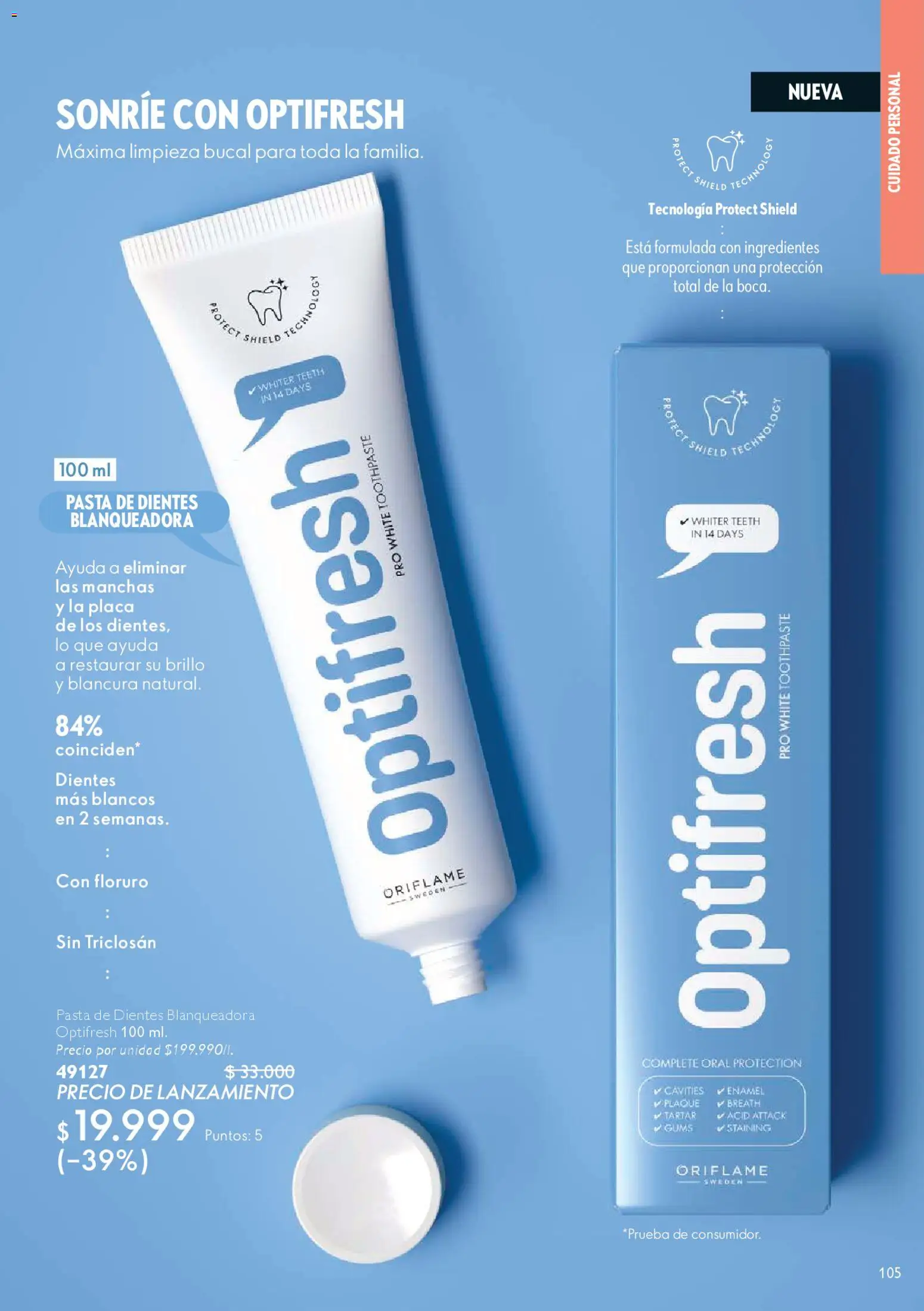 Oriflame revista - valida desde el 18.04.2026 | Página: 105 | Productos: Té, Pasta, Brillo