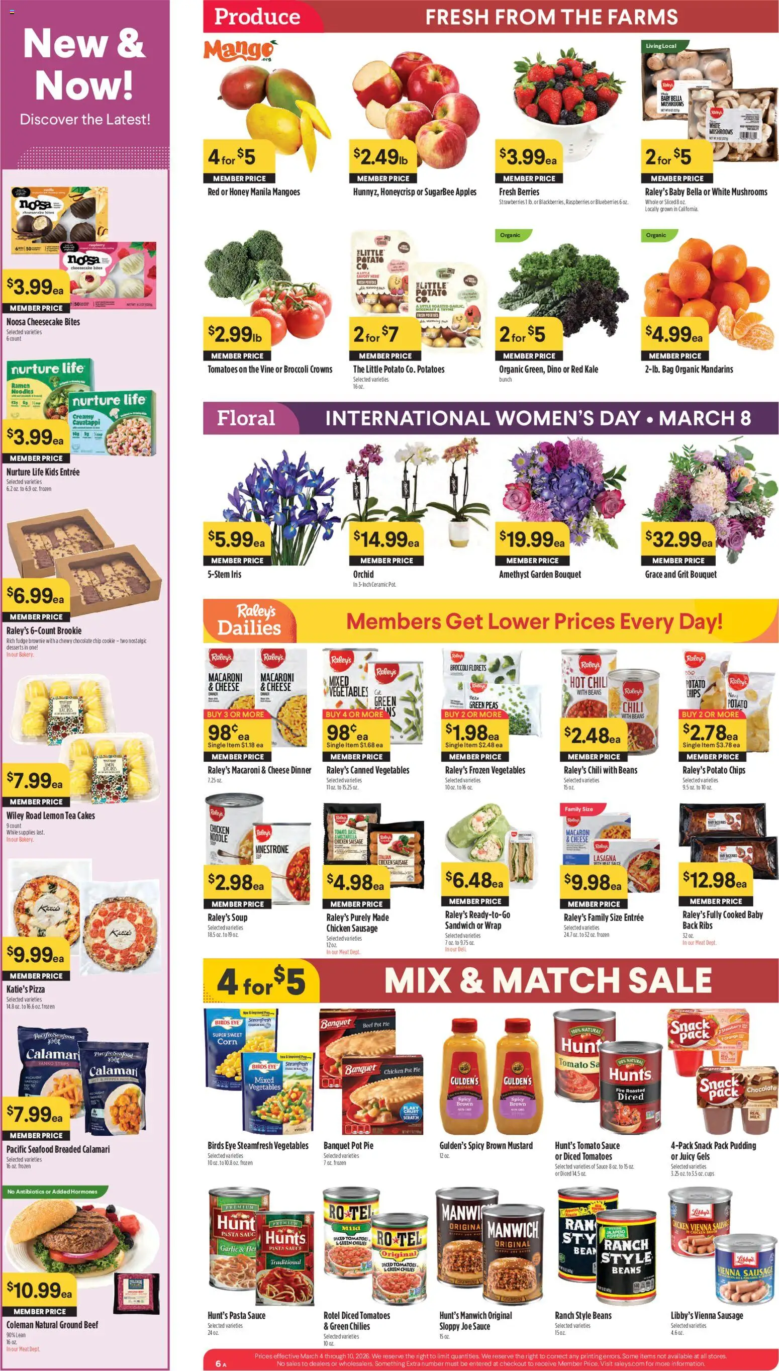 Raley's Weekly Ad - valid from 04.03.2026 | Page: 6 | Products: Berries, Noodles, Lemon, Chocolate Chip