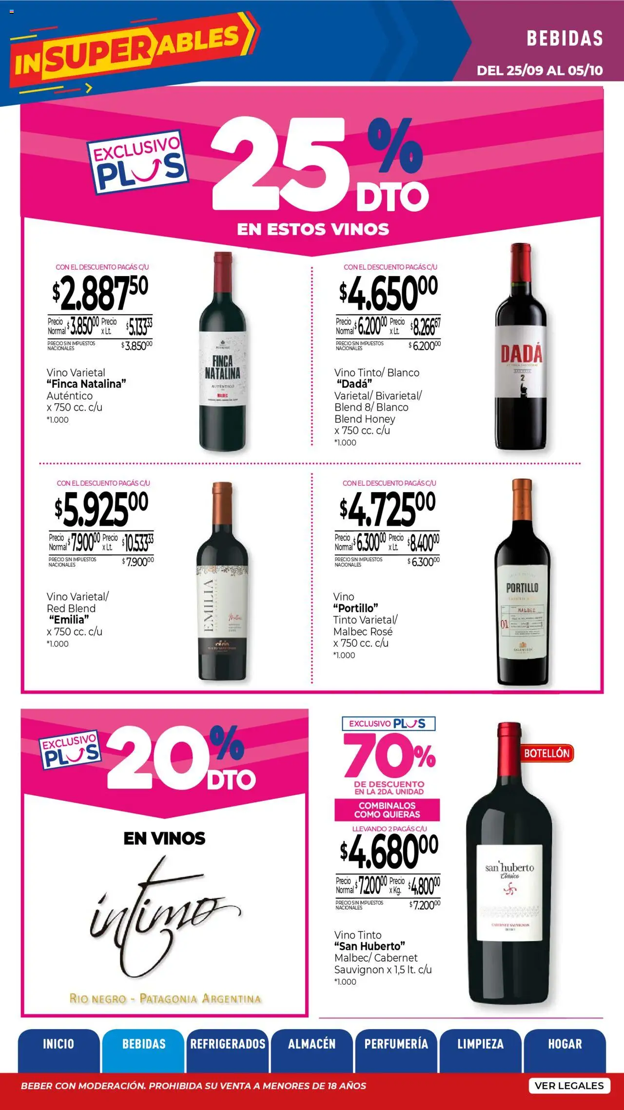 La Anonima catálogo │ válido desde el 25.09.2025 | Página: 9 | Productos: Vino