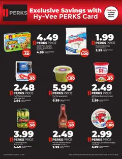 HyVee Weekly Ad - valid from 11.08.2025 | Page: 3 | Products: Cheese, Fish, Sour cream, Cream