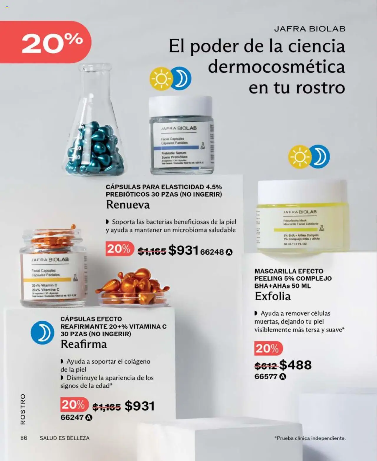 Nuevas ofertas de JAFRA válidas en toda la República Mexicana desde el 01.06.2025. ¡Encuentra las mejores ofertas en JAFRA catálogo! | Página: 86 | Productos: Serum, Mascarilla, Peeling
