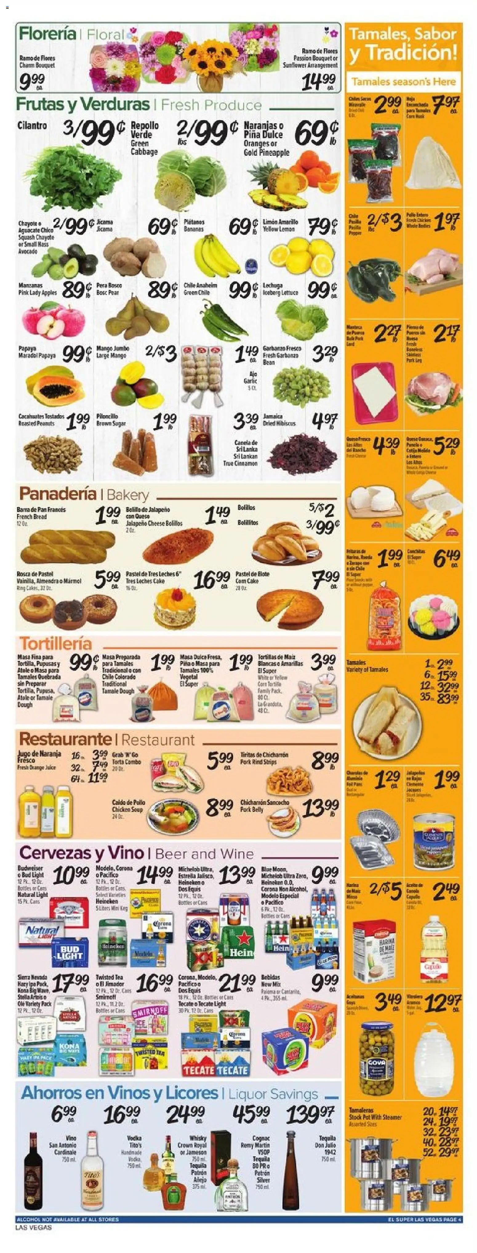 El Super Weekly Ad - NV - valid from 14.01.2026 | Page: 4 | Products: Bakery, Lettuce, Squash, Avocado