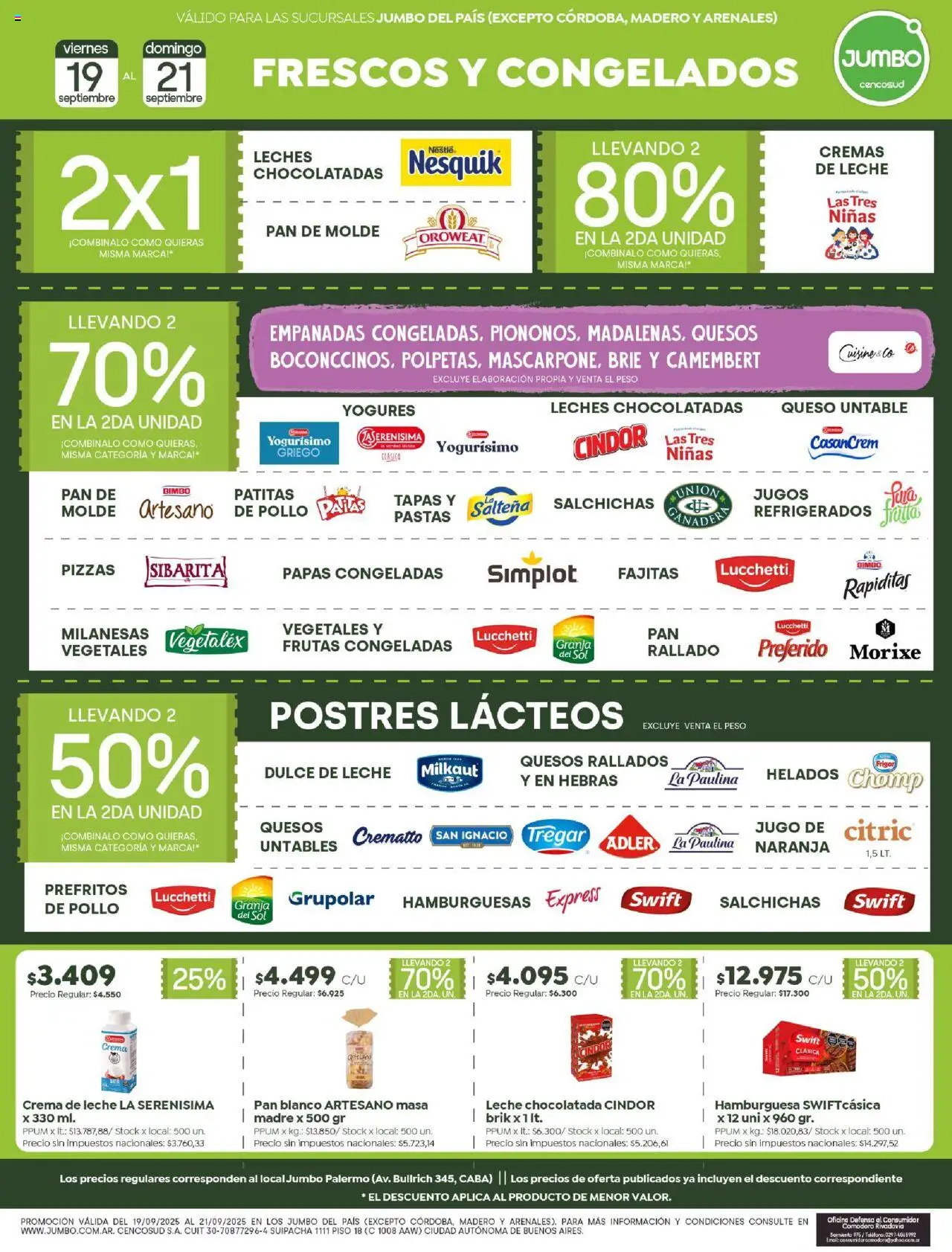 Jumbo - Ofertas | Mendoza │ válido desde el 19.09.2025 | Página: 4 | Productos: Molde, Pan, Chocolatada, Crema