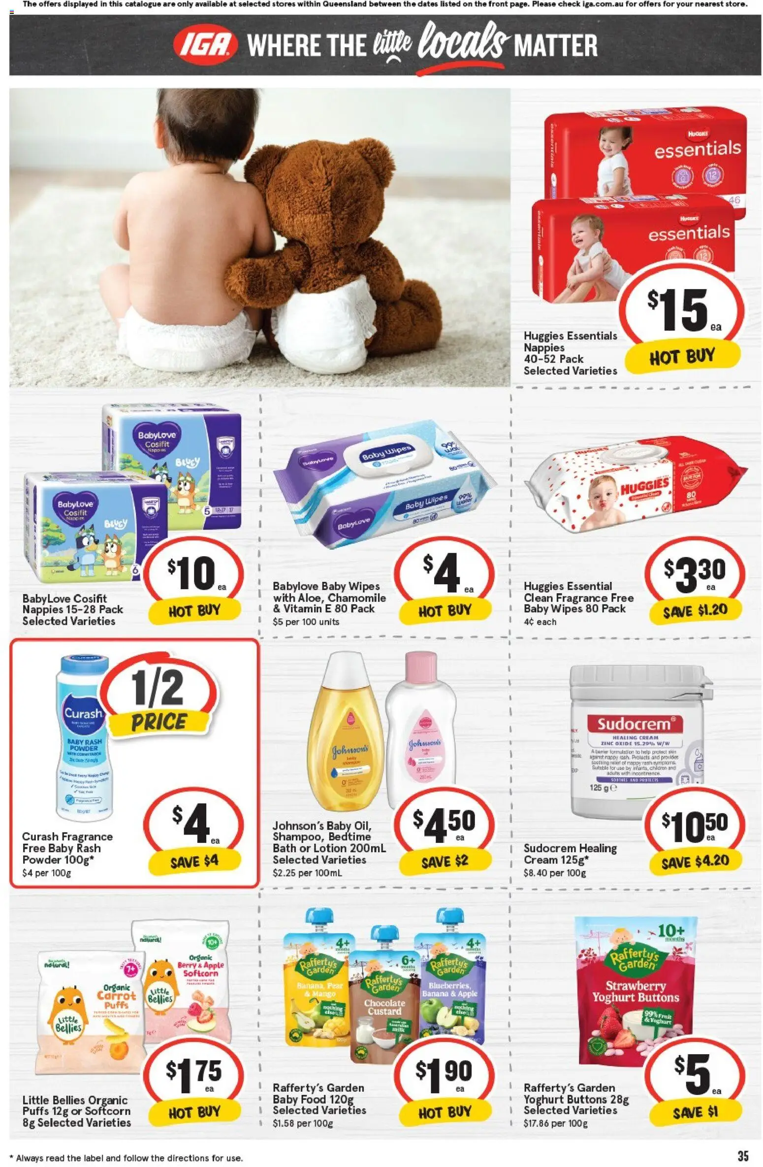 IGA catalogue - valid from 05.11.2025 | Page: 35 | Products: Powder, Chocolate, Baby food, Pear