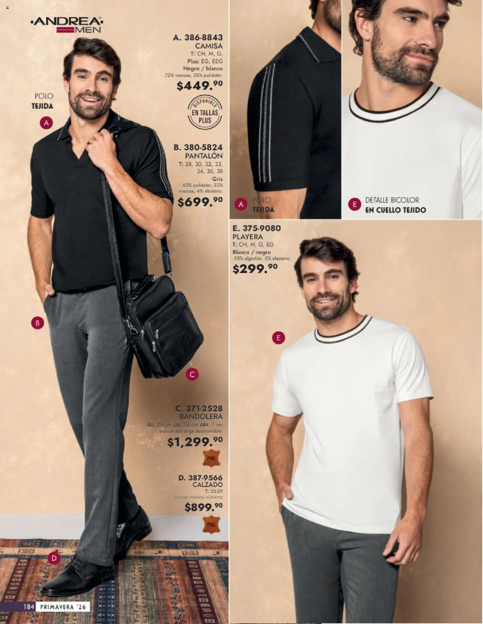 Nuevas ofertas de Andrea válidas en toda la República Mexicana desde el 25.01.2026. ¡Encuentra las mejores ofertas en Andrea catálogo Vestir Caballero ! | Página: 26