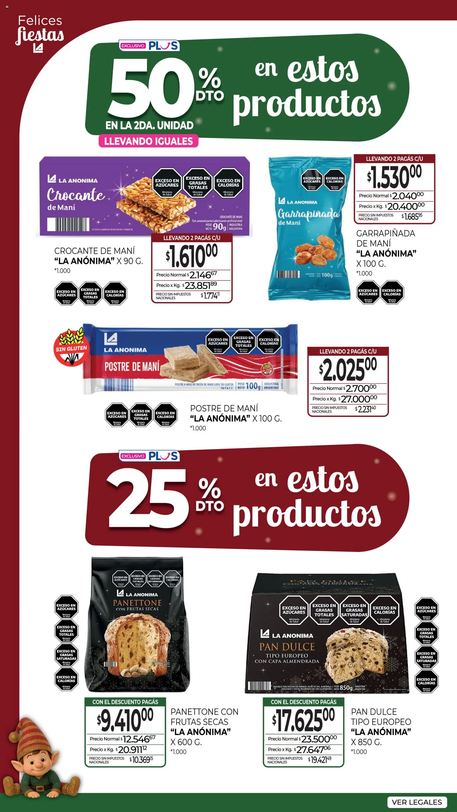 La Anonima catálogo │ válido desde el 04.12.2025 | Página: 3 | Productos: Peso, Mani, Pan, Nueces