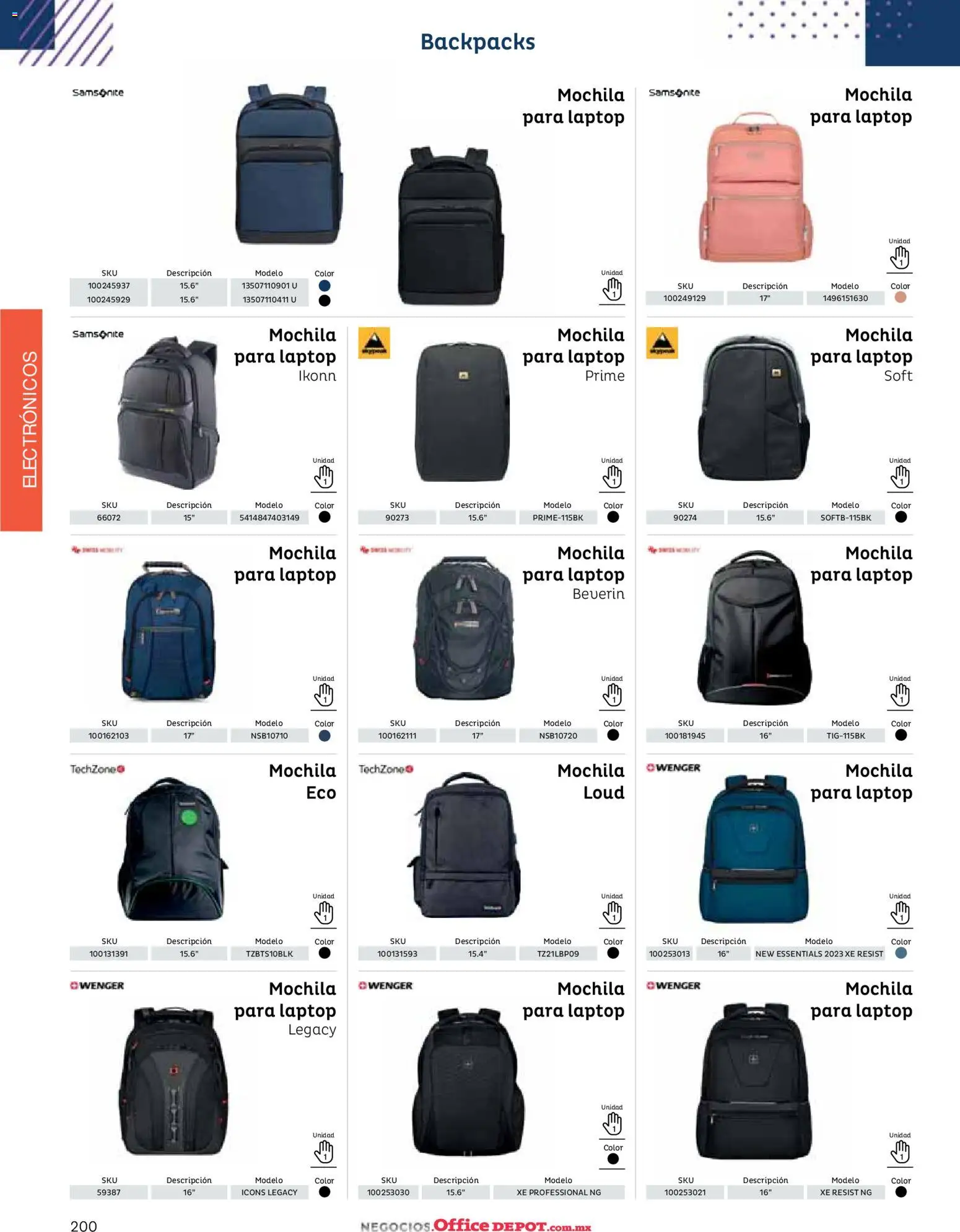 Nuevas ofertas de Office Depot válidas en toda la República Mexicana desde el 12.01.2026. ¡Encuentra las mejores ofertas en Office Depot catálogo 2026! | Página: 202 | Productos: Mochila