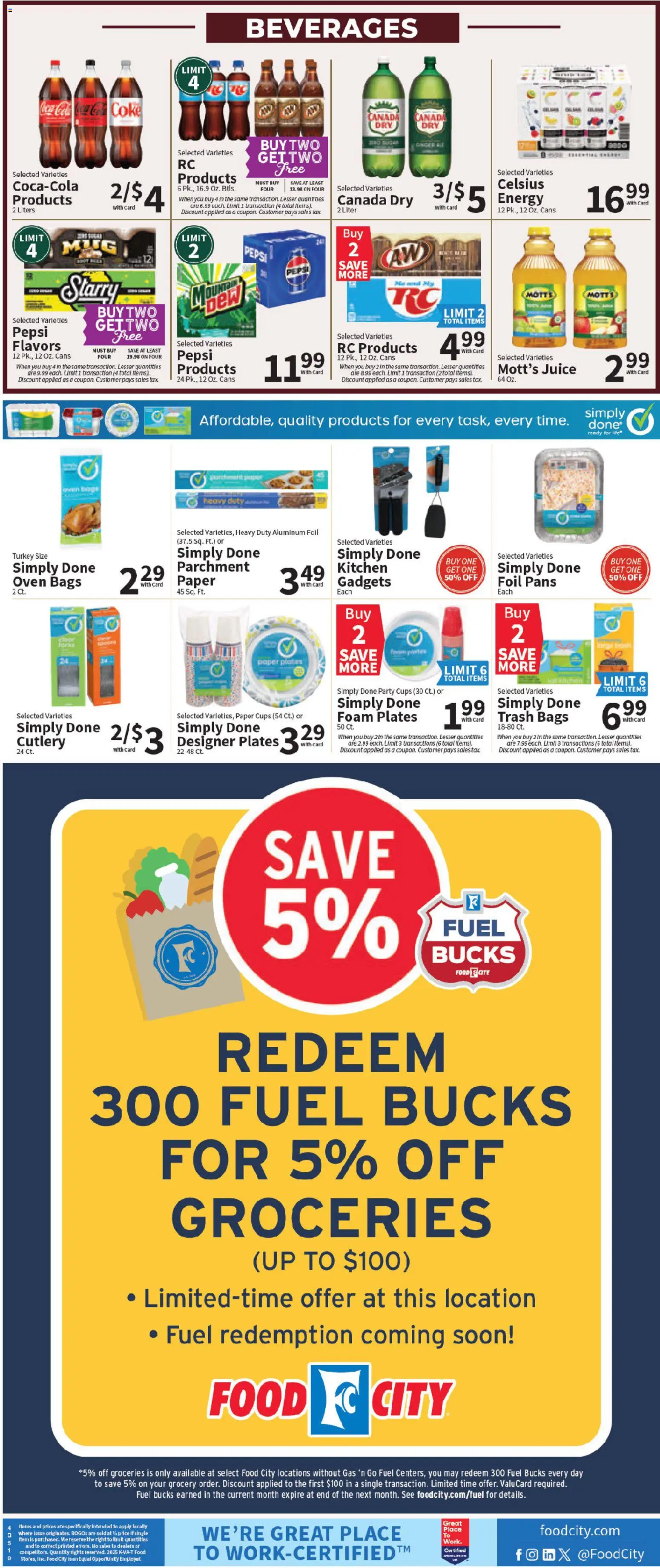 Food City Weekly Ad - valid from 10.12.2025 | Page: 6 | Products: Juice, Oven