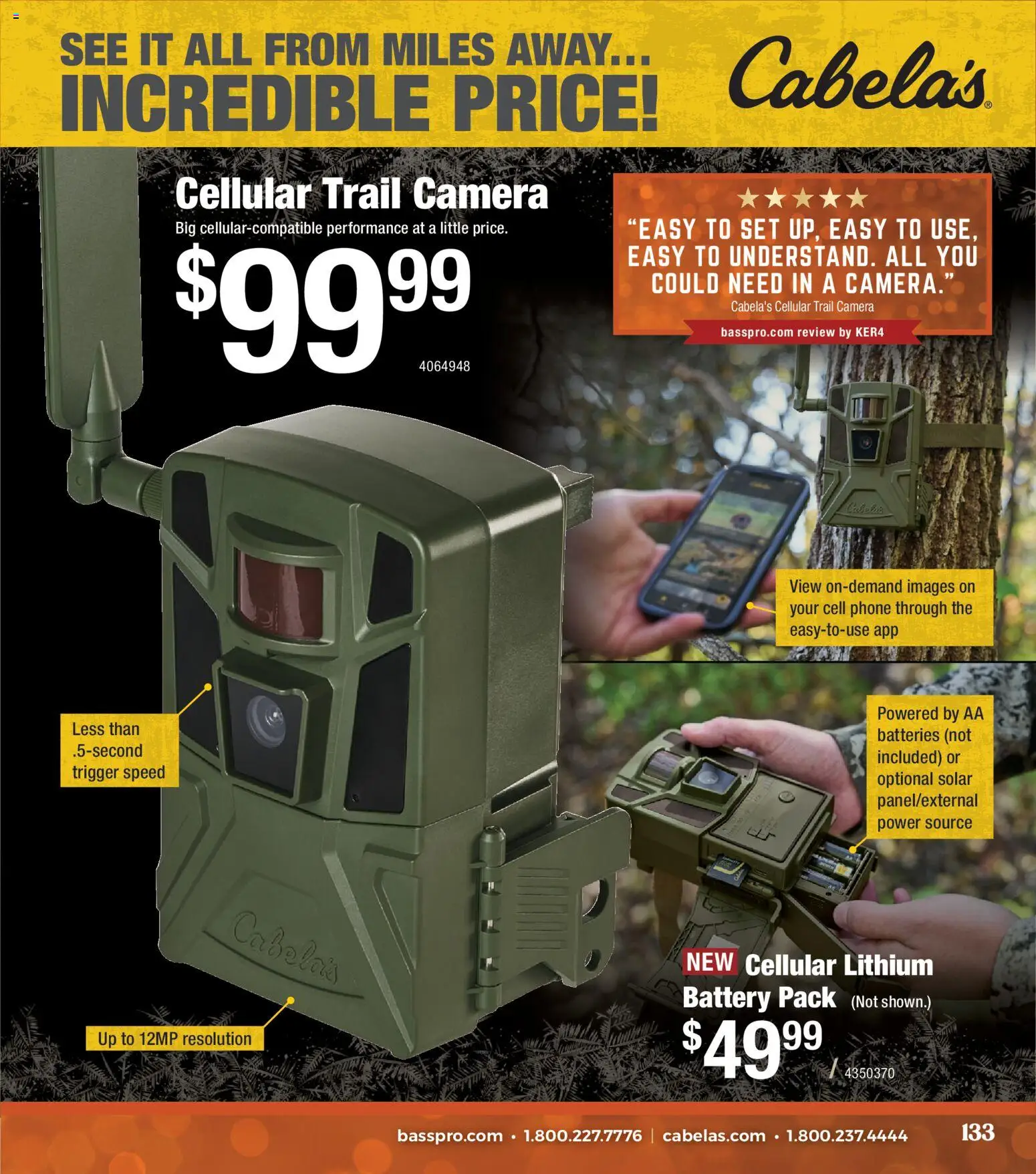 Cabela's Christmas Gift Guide 25 - valid from 01.11.2025 | Page: 133 | Products: Phone, Camera, Cell Phone, Trail Camera