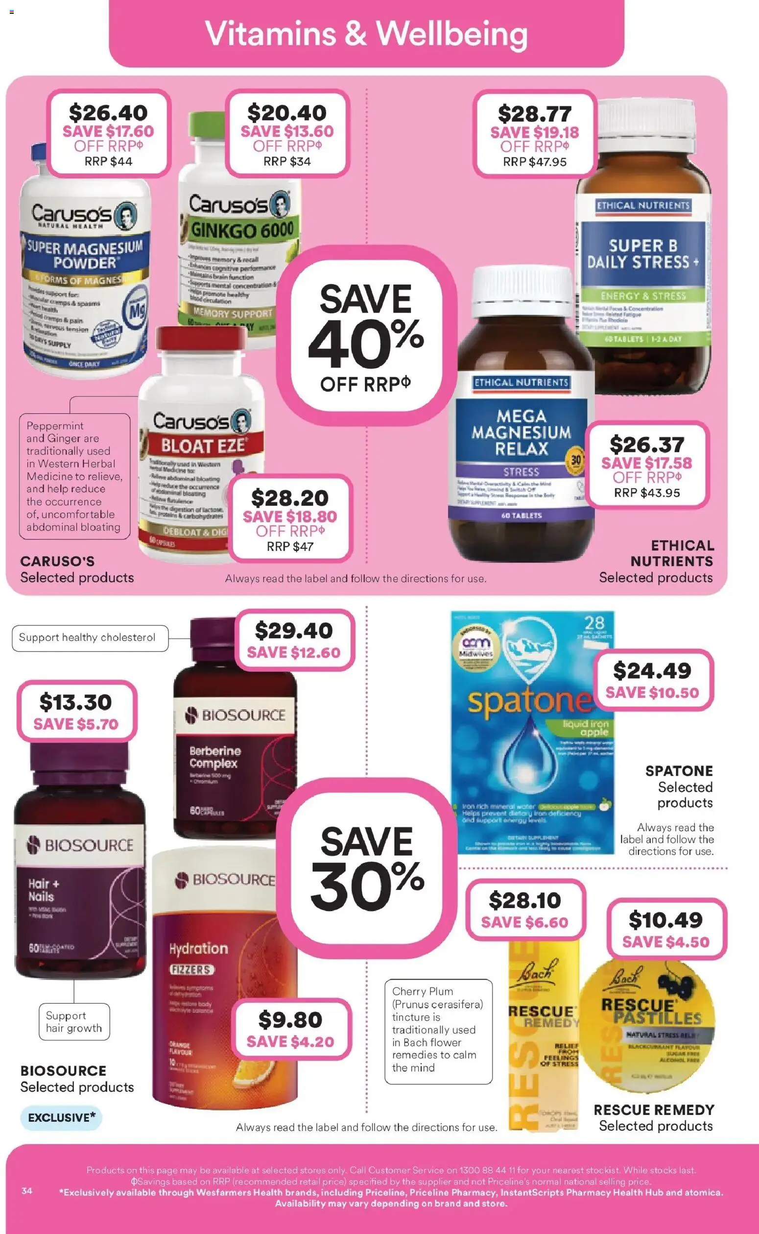 Priceline Pharmacy catalogue - valid from 22.01.2026 | Page: 34 | Products: Ginger, Herbal, Nutrients, Iron
