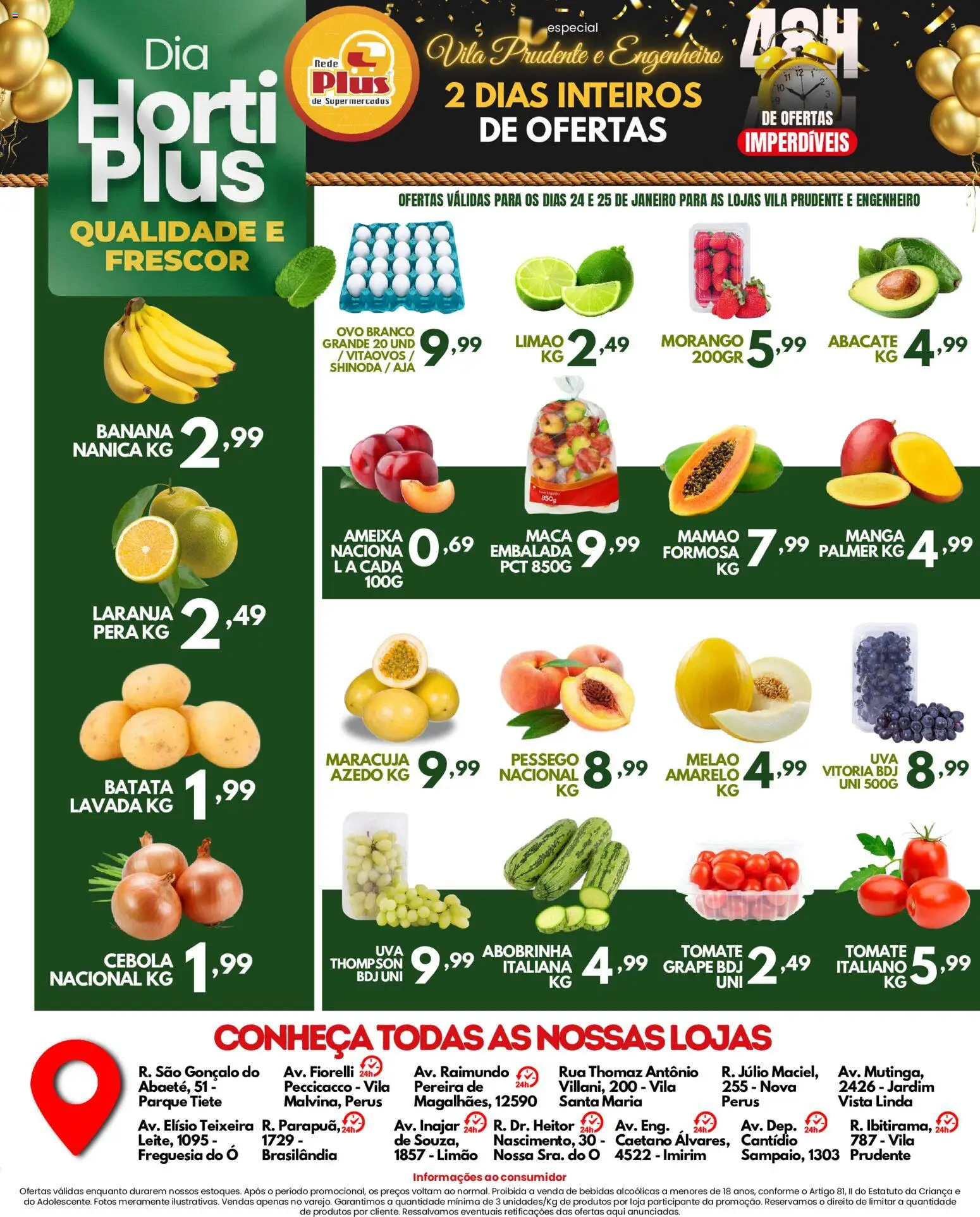 Rede Plus Supermercados Folheto - válido de 23.01.2026 | Página: 4 | Produtos: Maracujá, Cebola, Mamão, Batata