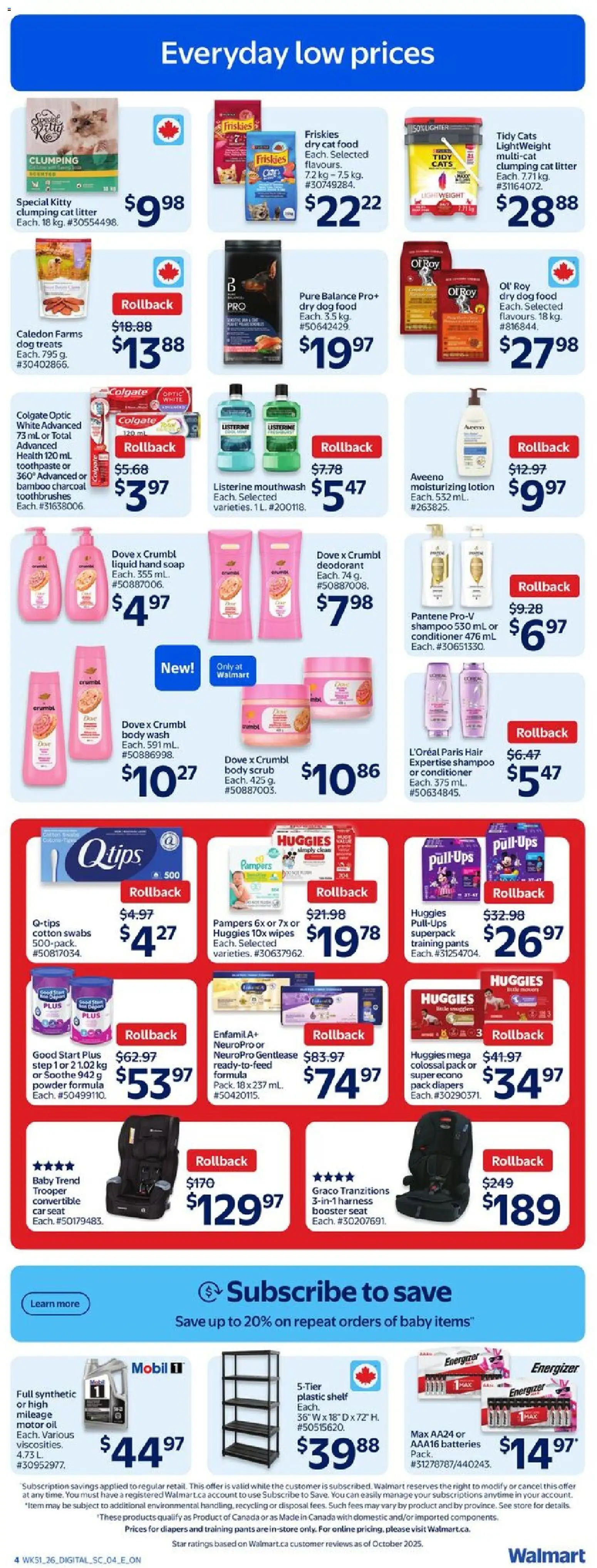 Walmart flyer valid from 15.01.2026 | Page: 5 | Products: Shampoo, Soap, Toothpaste, Shelf