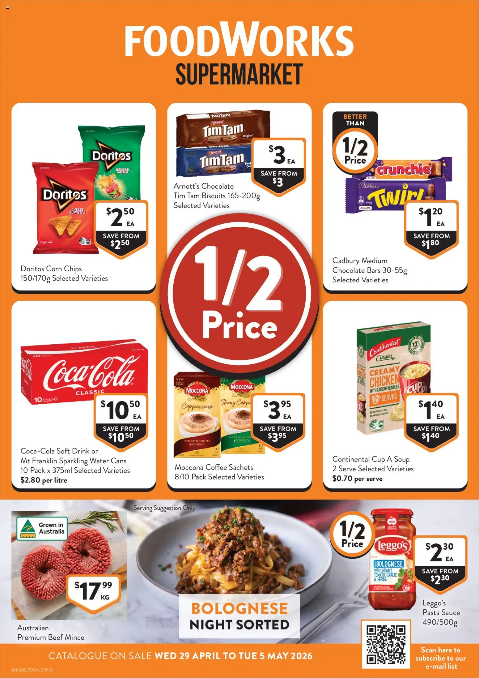Foodworks catalogue - valid from 29.04.2026 | Page: 1 | Products: Tomatoes, Sauce, Soup, Garlic