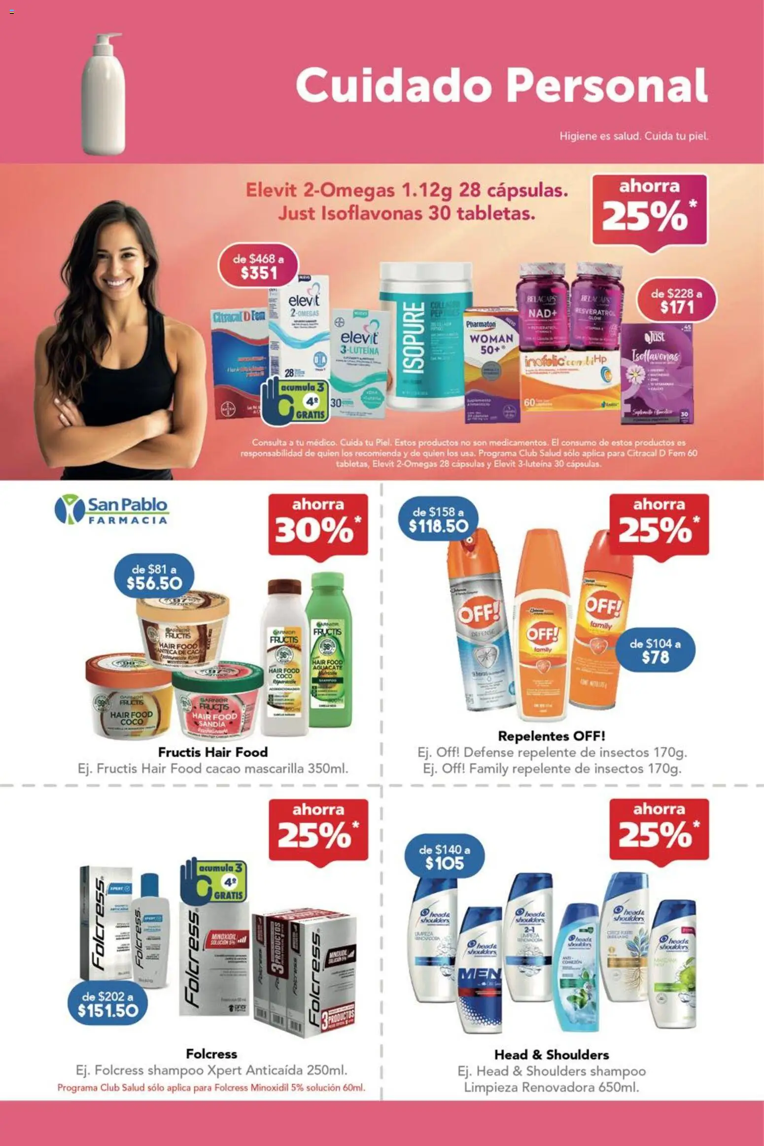 Nuevas ofertas de Farmacia San Pablo válidas en toda la República Mexicana desde el 08.03.2026. ¡Encuentra las mejores ofertas en Farmacia San Pablo catálogo! | Página: 10 | Productos: Sandía, Cacao, Repelente, Mascarilla