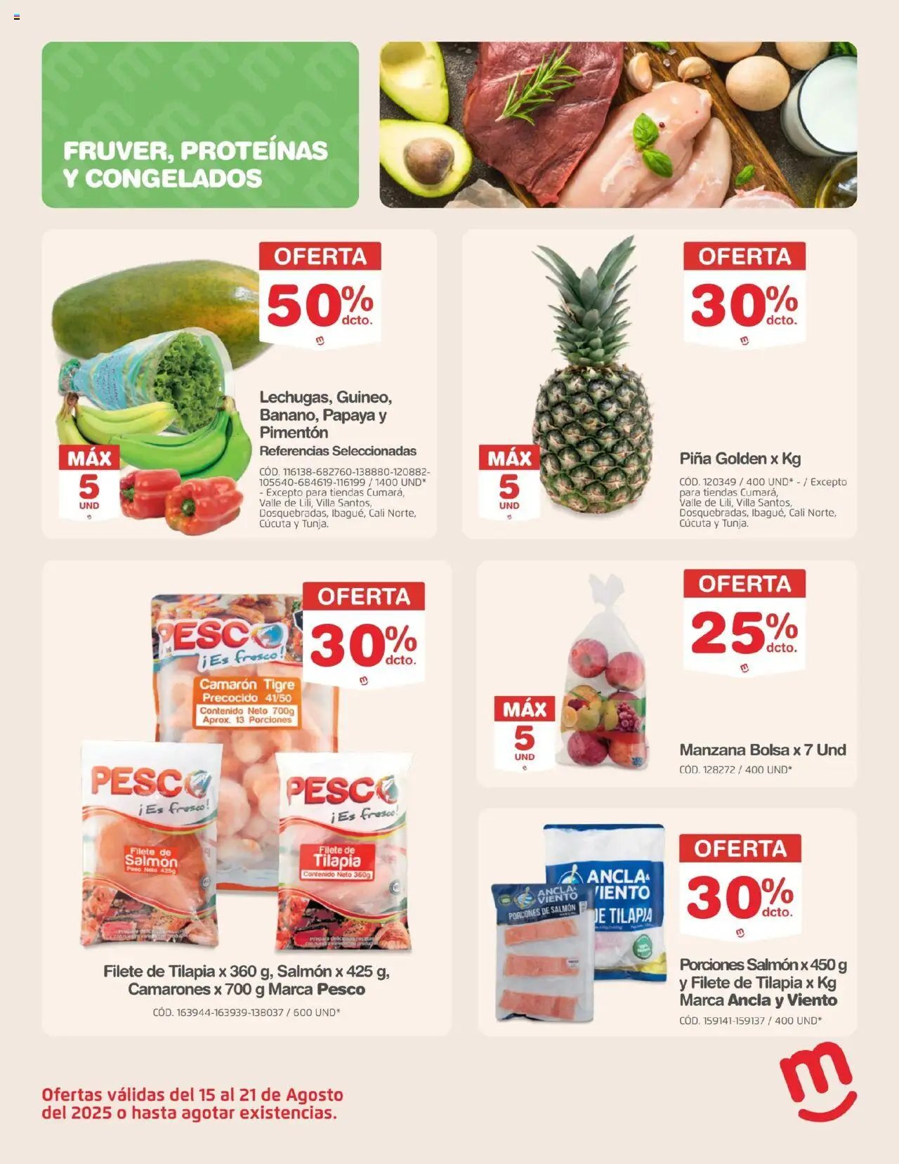 Makro revista - valida desde el 15.08.2025 | Página: 31 | Productos: Frasco, Bolsa, Manzana, Papaya