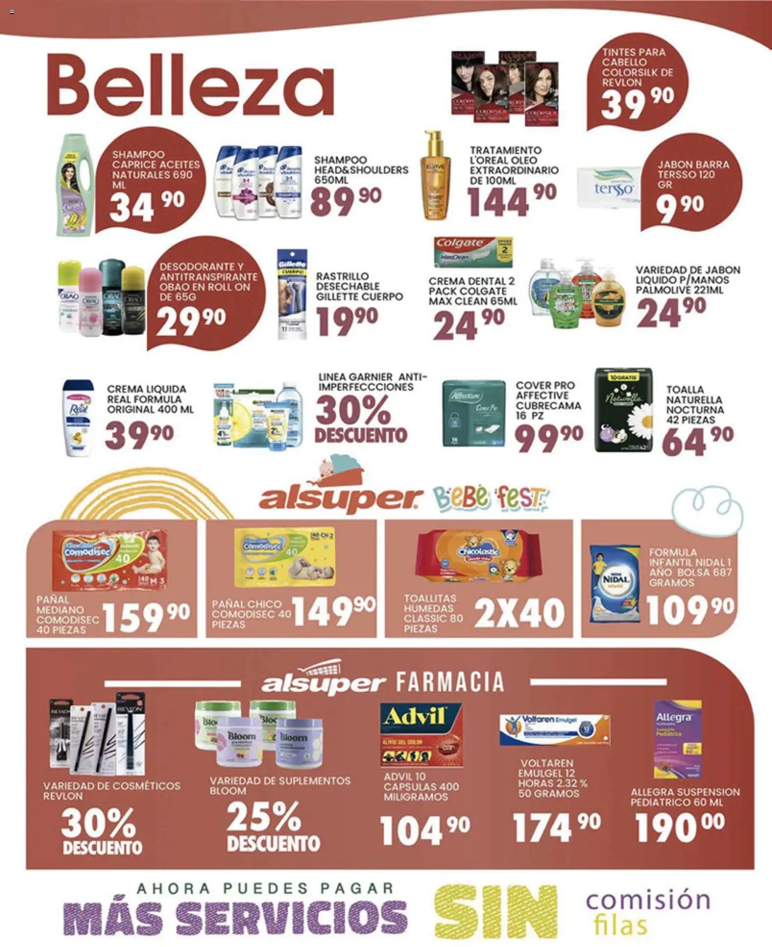 Nuevas ofertas de Alsuper válidas en toda la República Mexicana desde el 21.04.2026. ¡Encuentra las mejores ofertas en Alsuper folleto! | Página: 4 | Productos: Antitranspirante, Crema, Toallitas húmedas, Body