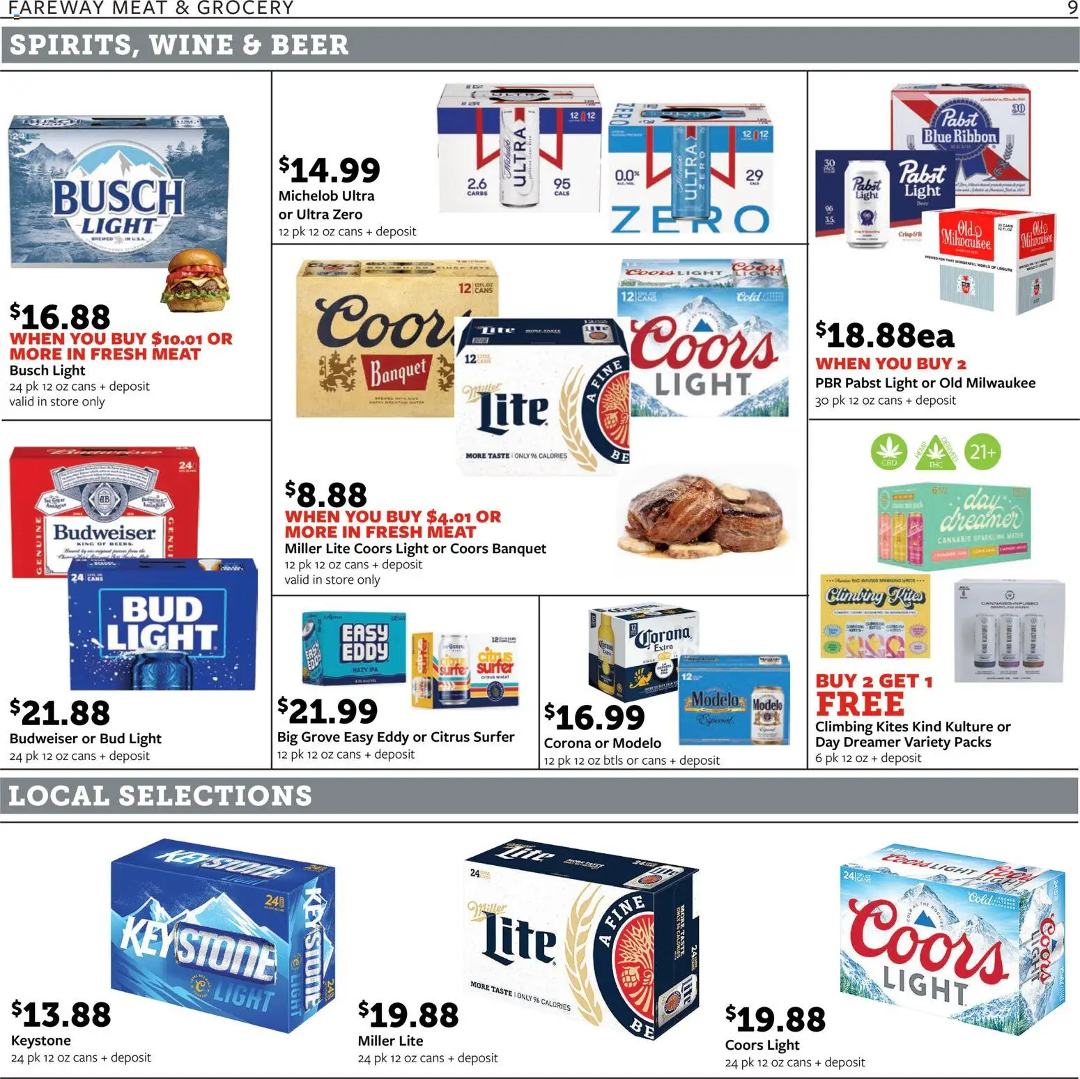 Fareway Weekly Ad - valid from 29.12.2025 | Page: 9 | Products: Wine, Beer, Water