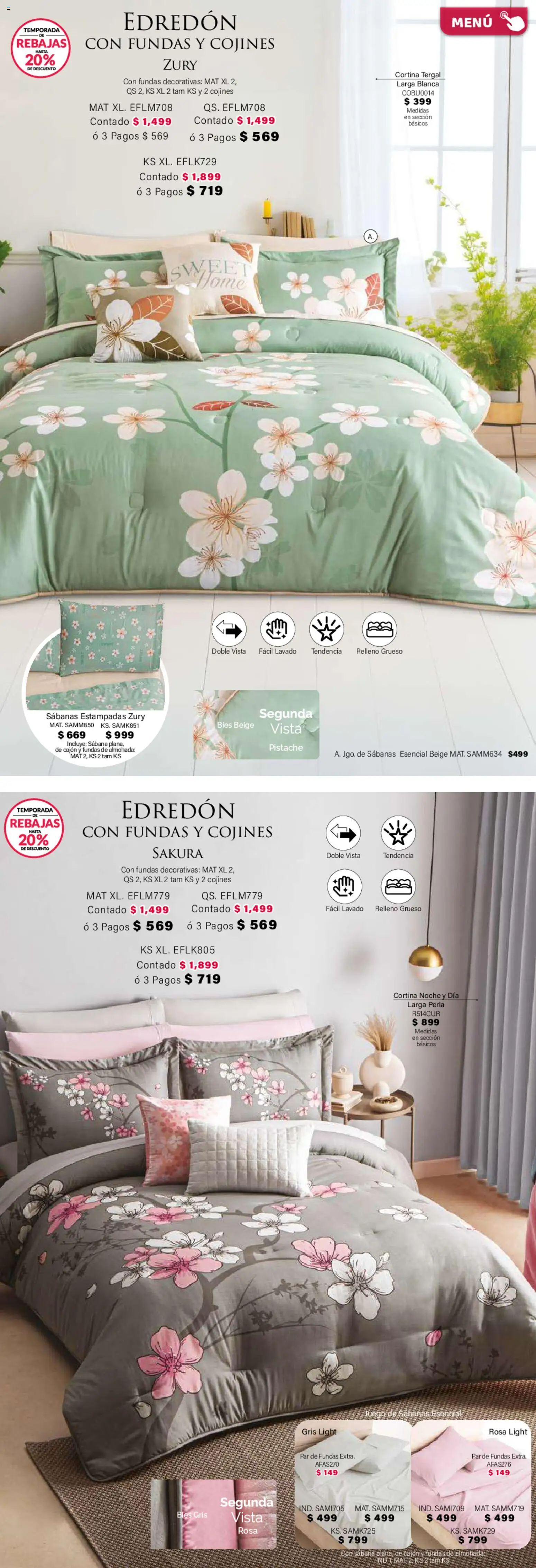 Nuevas ofertas de Colchas Concord válidas en toda la República Mexicana desde el 01.02.2026. ¡Encuentra las mejores ofertas en Colchas Concord catálogo! | Página: 41 | Productos: Almohada, Sabanas