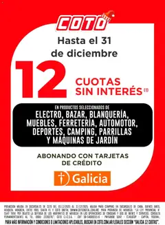 Vista previa Coto - Galicia Cuotas válido desde el 01.12.2025