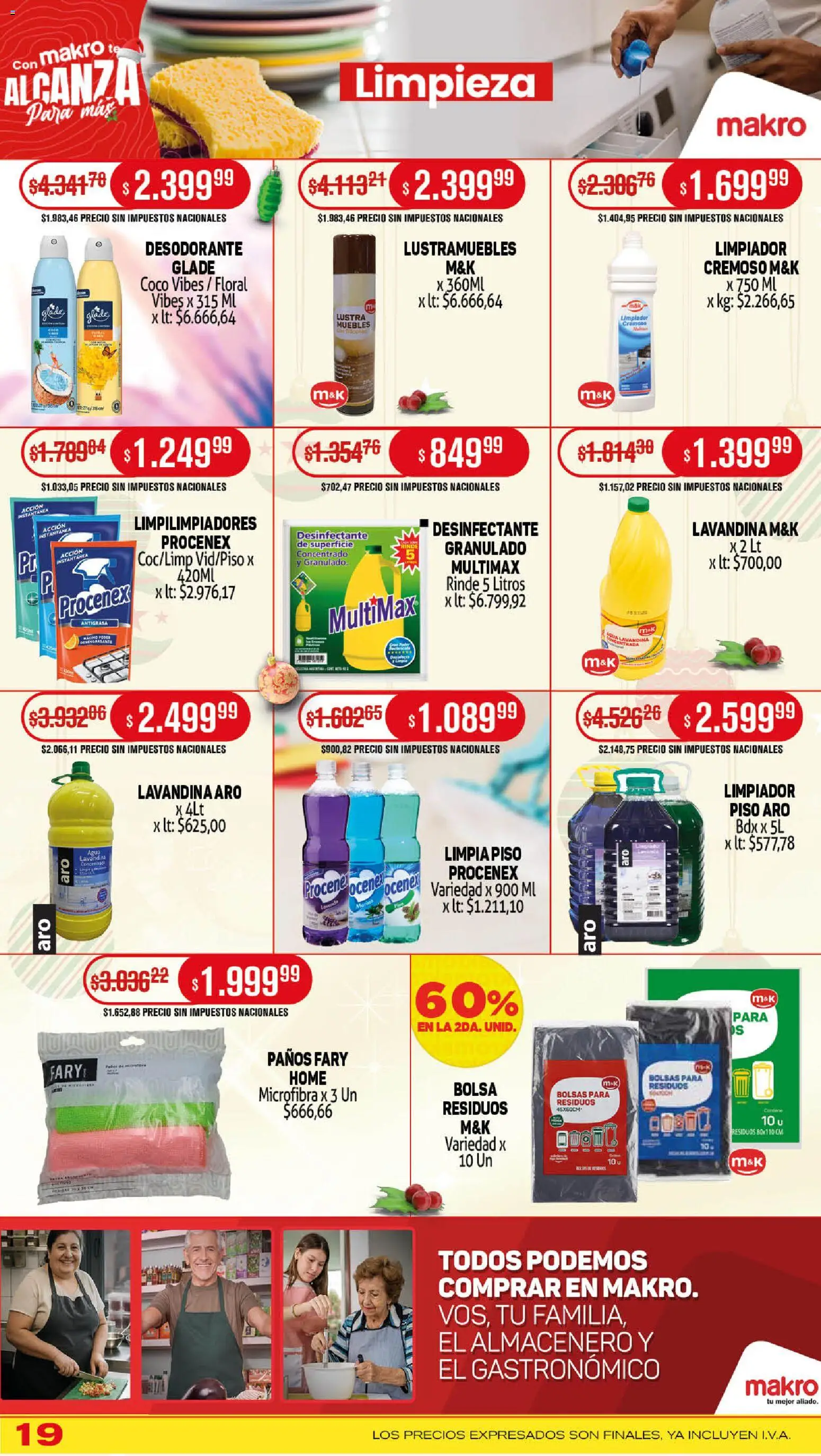 Makro ofertas │ válido desde el 18.12.2025 | Página: 19 | Productos: Antigrasa, Lavandina, Desodorante, Té