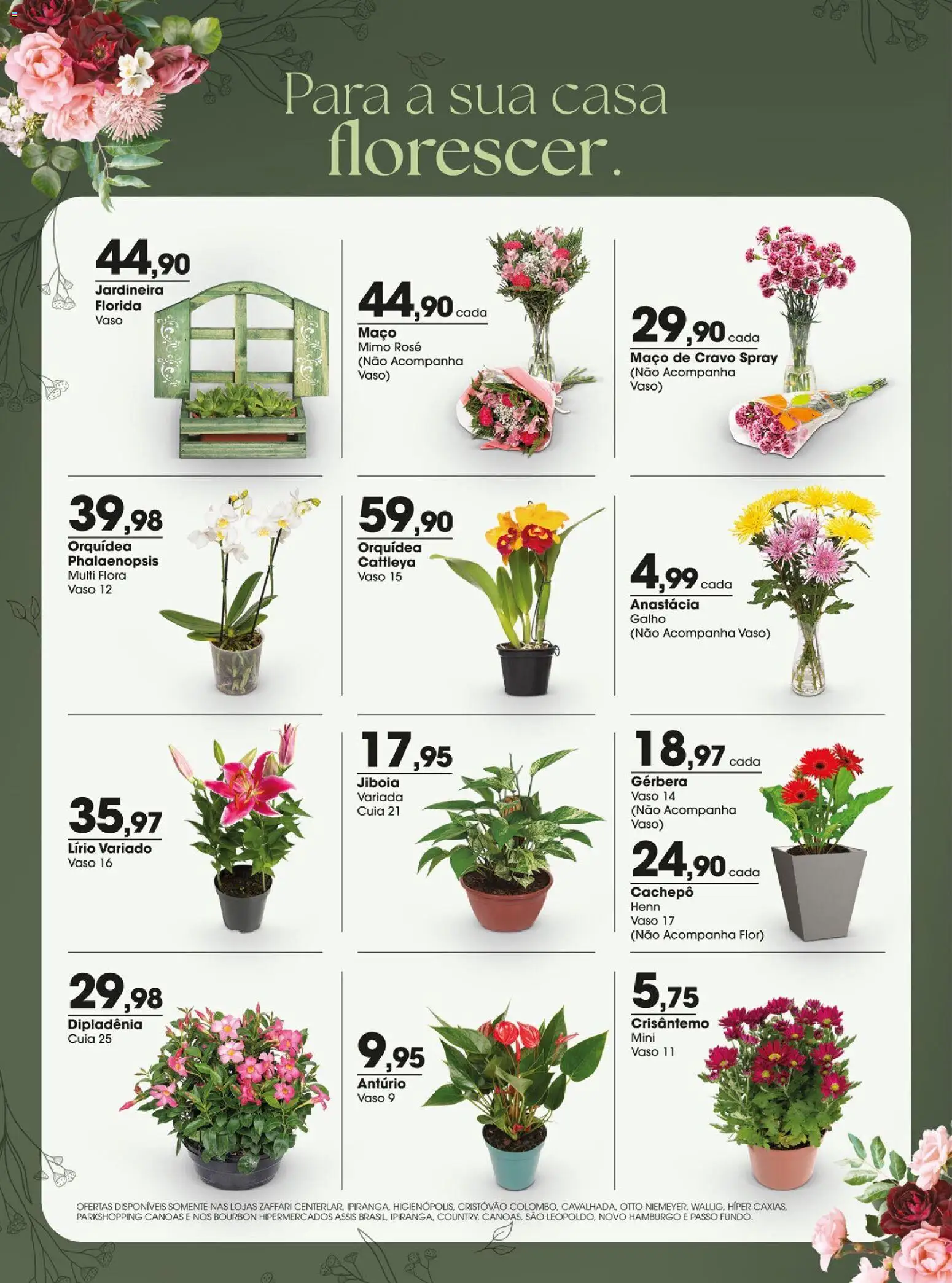 Zaffari Folheto - válido de 02.04.2026 | Página: 12 | Produtos: Vaso, Jardineira, Bourbon