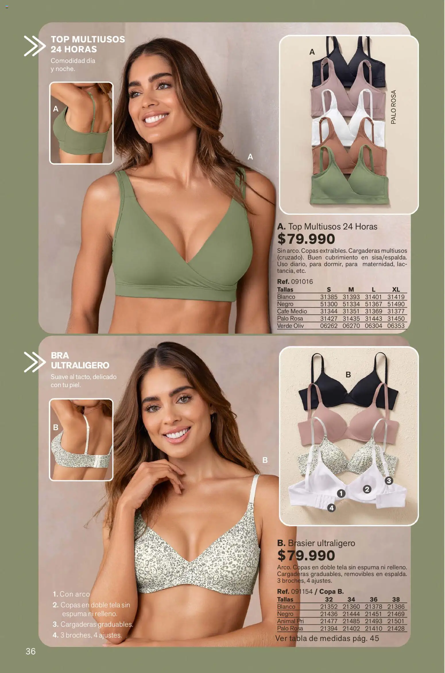 Leonisa revista - valida desde el 01.02.2026 | Página: 36 | Productos: Espuma, Brasier, Top, Café