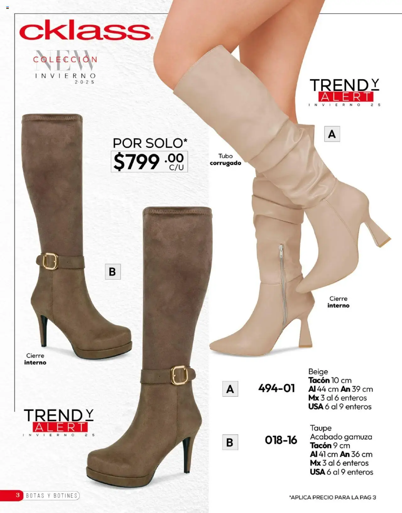 Nuevas ofertas de Cklass válidas en toda la República Mexicana desde el 16.09.2025. ¡Encuentra las mejores ofertas en Cklass - Catálogo Invierno Calzado! | Página: 4 | Productos: Botas, Gamuza, Botines