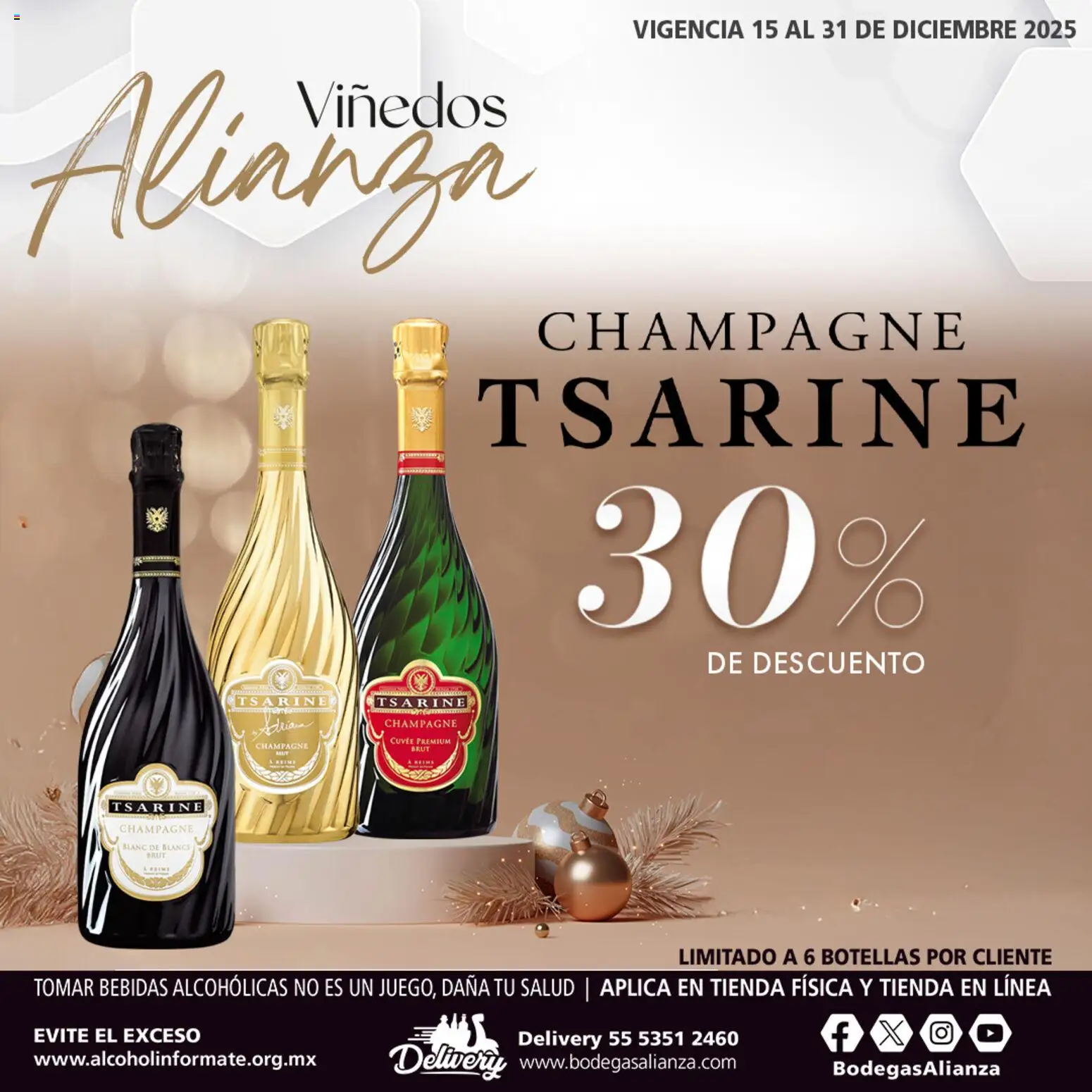Nuevas ofertas de Bodegas Alianza válidas en toda la República Mexicana desde el 15.12.2025. ¡Encuentra las mejores ofertas en Bodegas Alianza catálogo Viñedos Alianza! | Página: 4 | Productos: Champagne