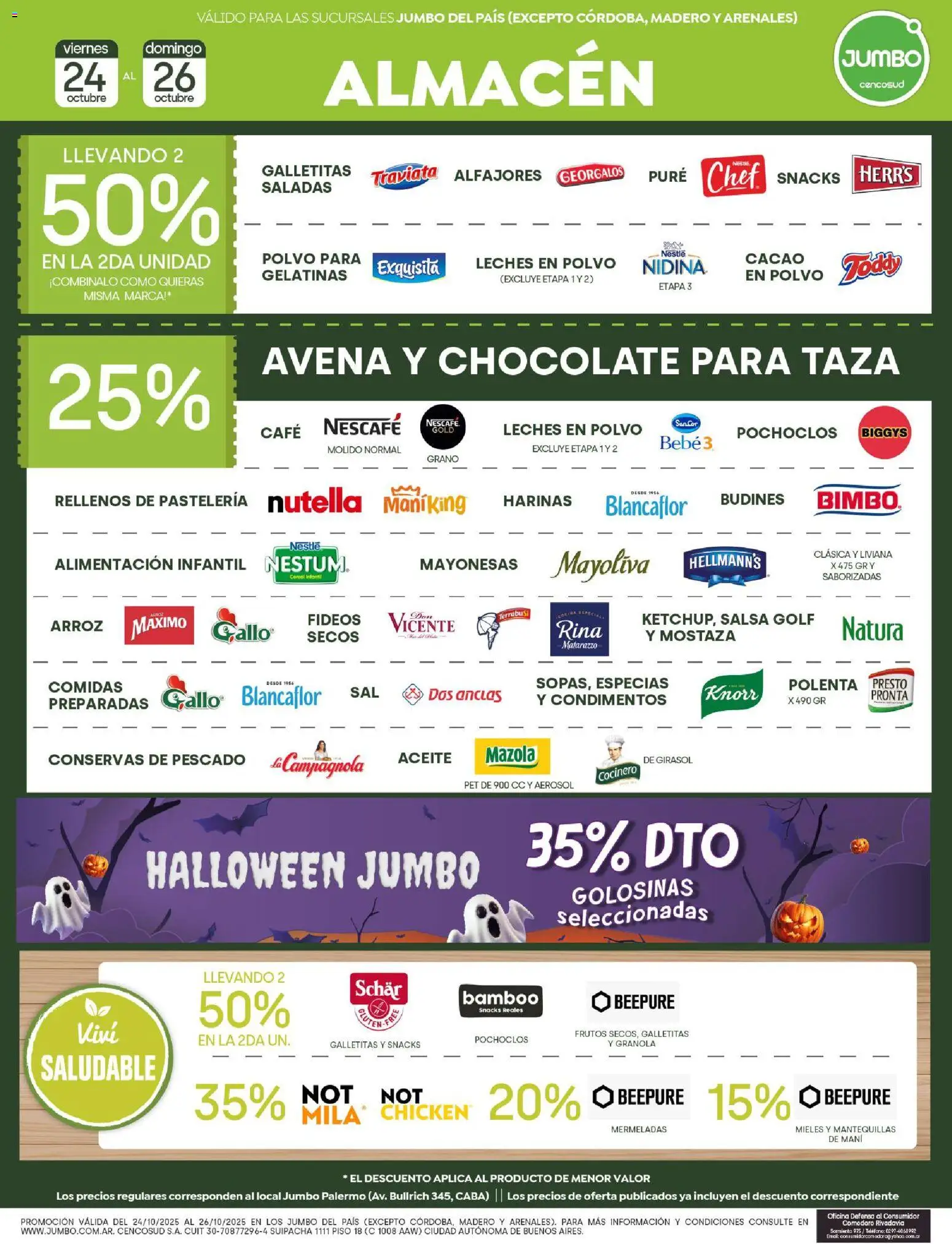 Jumbo - Ofertas | Comodoro │ válido desde el 24.10.2025 | Página: 3 | Productos: Pescado, Avena, Mani, Café
