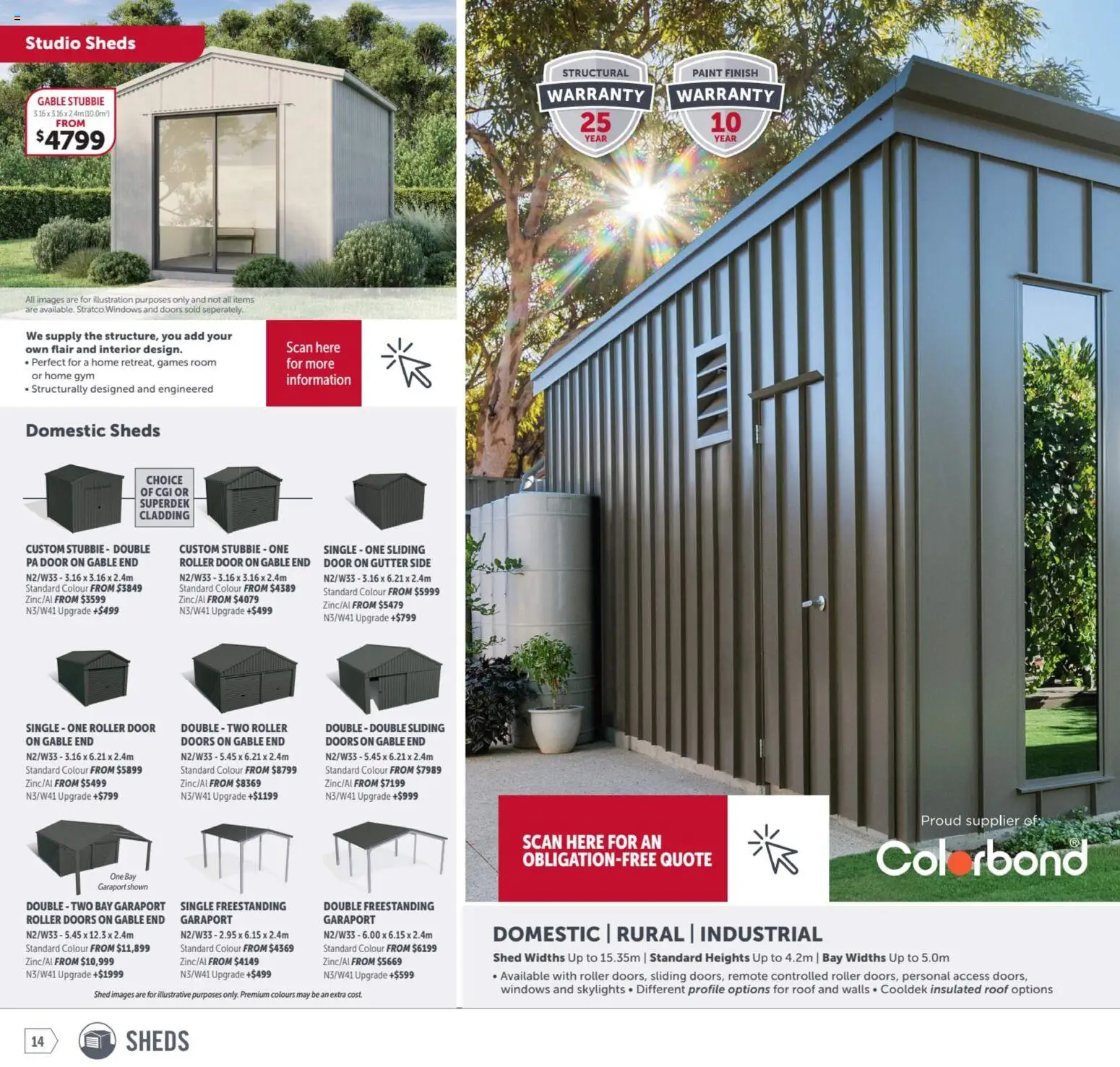 Stratco catalogue - valid from 23.01.2026 | Page: 14 | Products: Door, Shed, Domestic