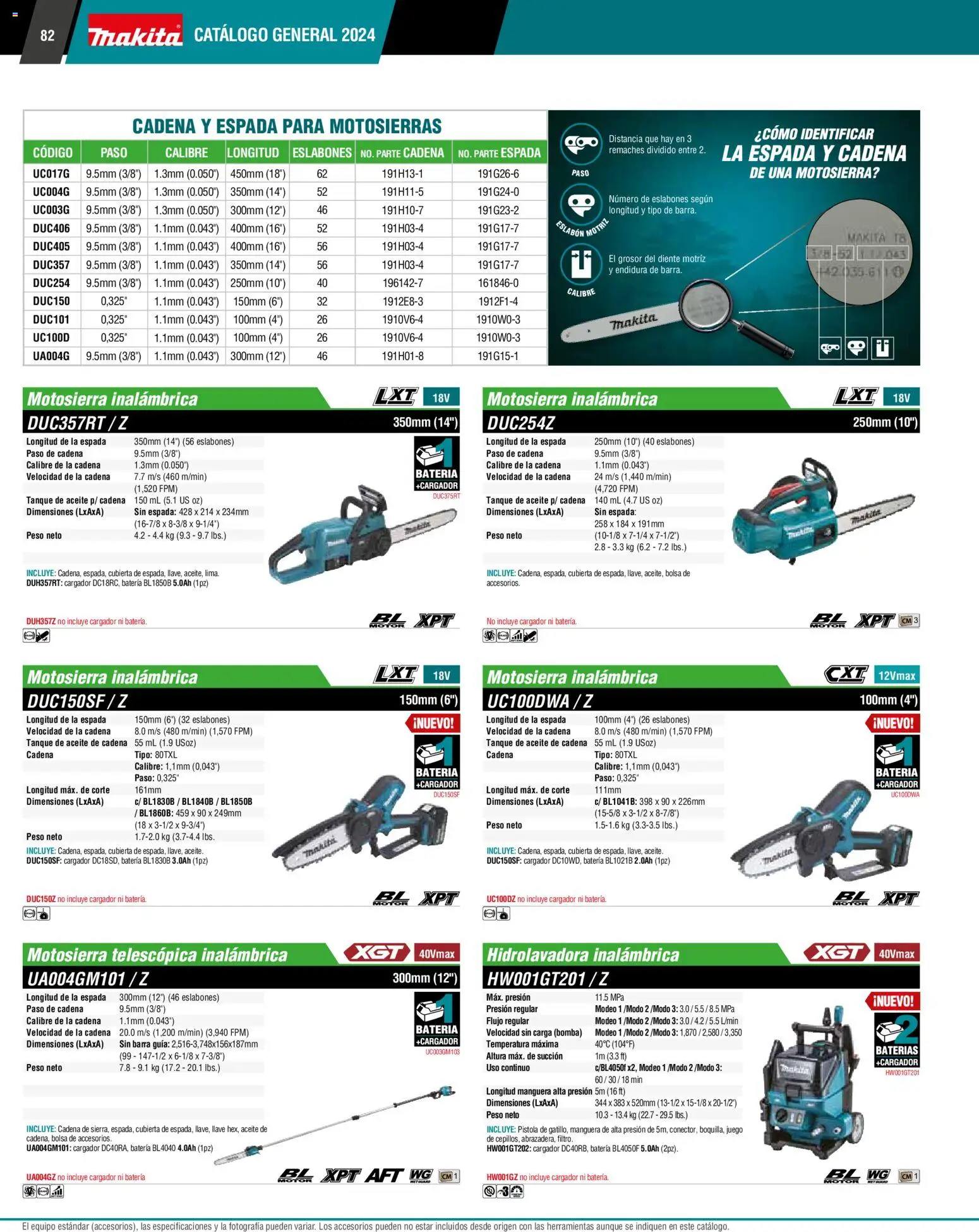 Nuevas ofertas de Makita válidas en toda la República Mexicana desde el 01.01.2024. ¡Encuentra las mejores ofertas en Makita catálogo General! | Página: 82 | Productos: Manguera, Cargador, Barra, Llave