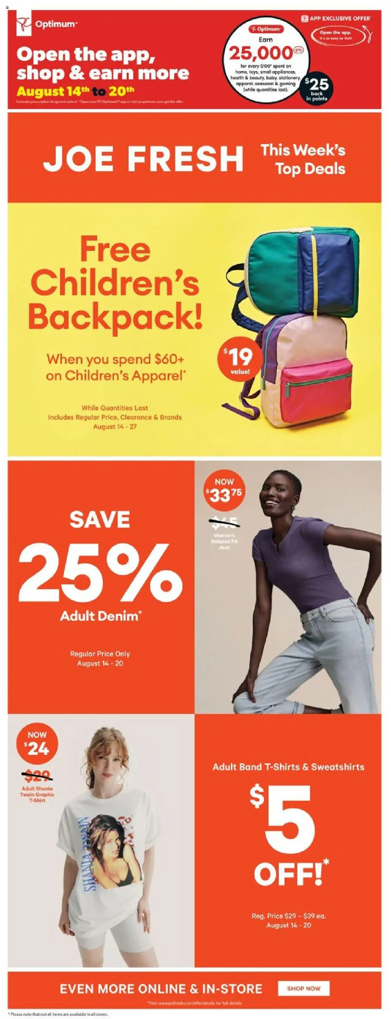 Real Canadian Superstore flyer valid from 14.08.2025 | Page: 35 | Products: Backpack, Tshirt