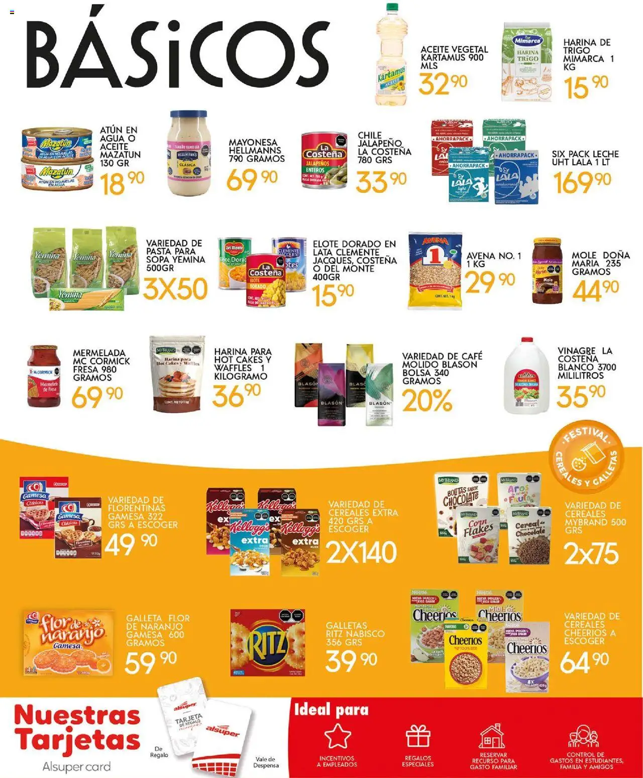 Nuevas ofertas de Alsuper válidas en toda la República Mexicana desde el 19.09.2025. ¡Encuentra las mejores ofertas en Alsuper - Folleto Laguna! | Página: 6 | Productos: Harina, Atún, Chocolate, Hojuelas