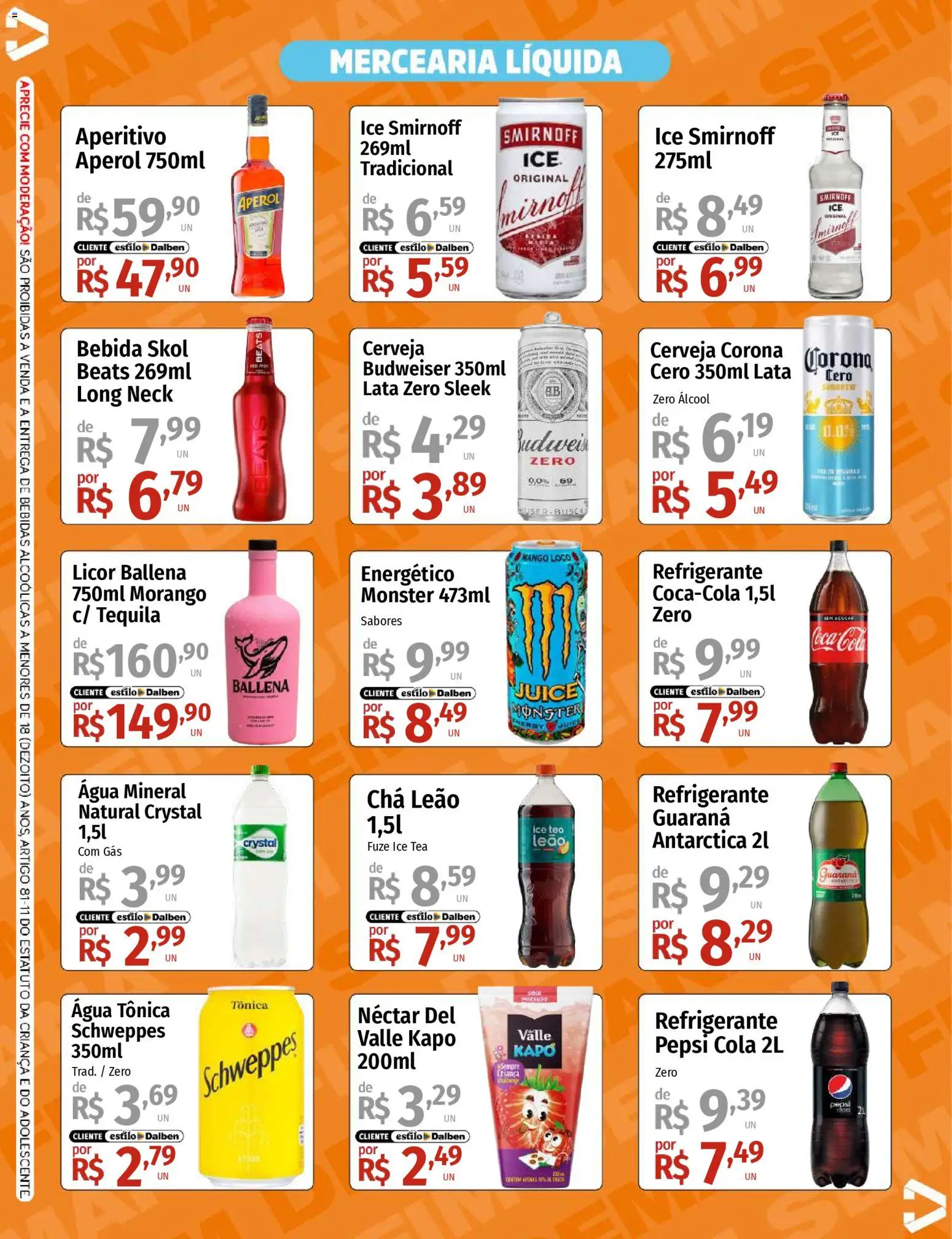 Supermercado Dalben Folheto - válido de 05.12.2025 | Página: 3 | Produtos: Energético, Licor, Tequila, Monster
