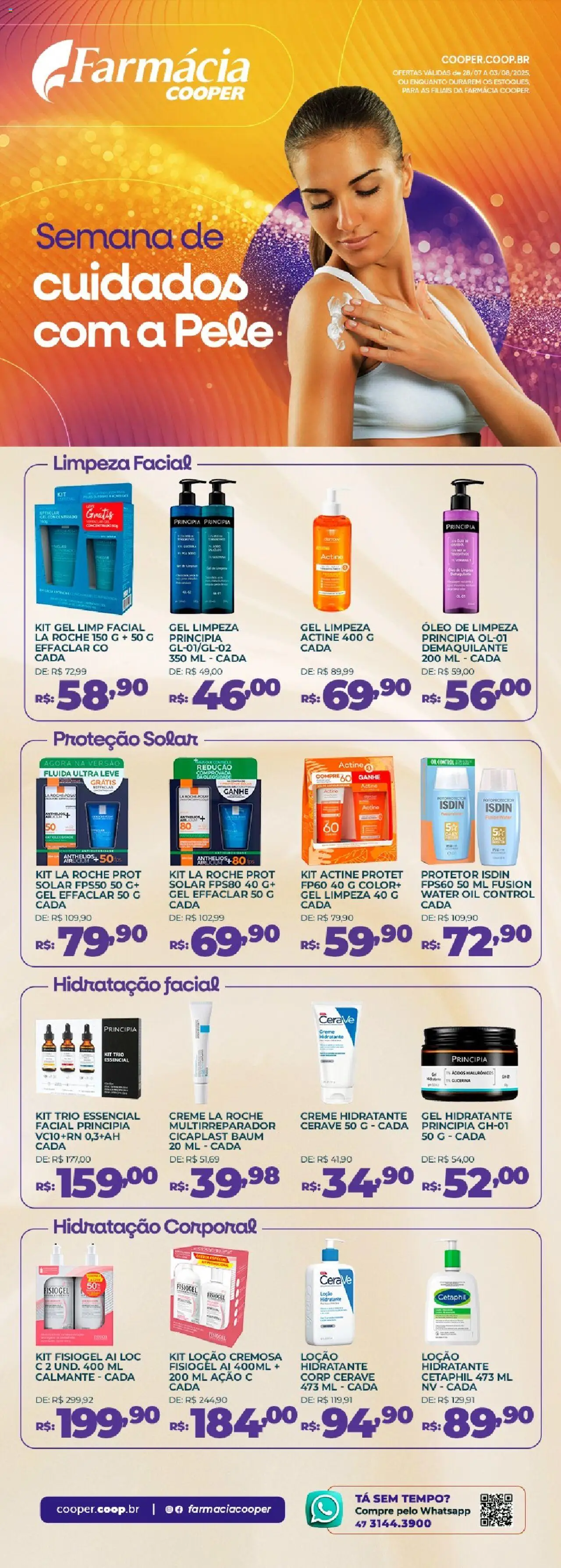 Cooper Folheto - válido de 28.07.2025 | Página: 1 | Produtos: Óleo, Demaquilante, Creme