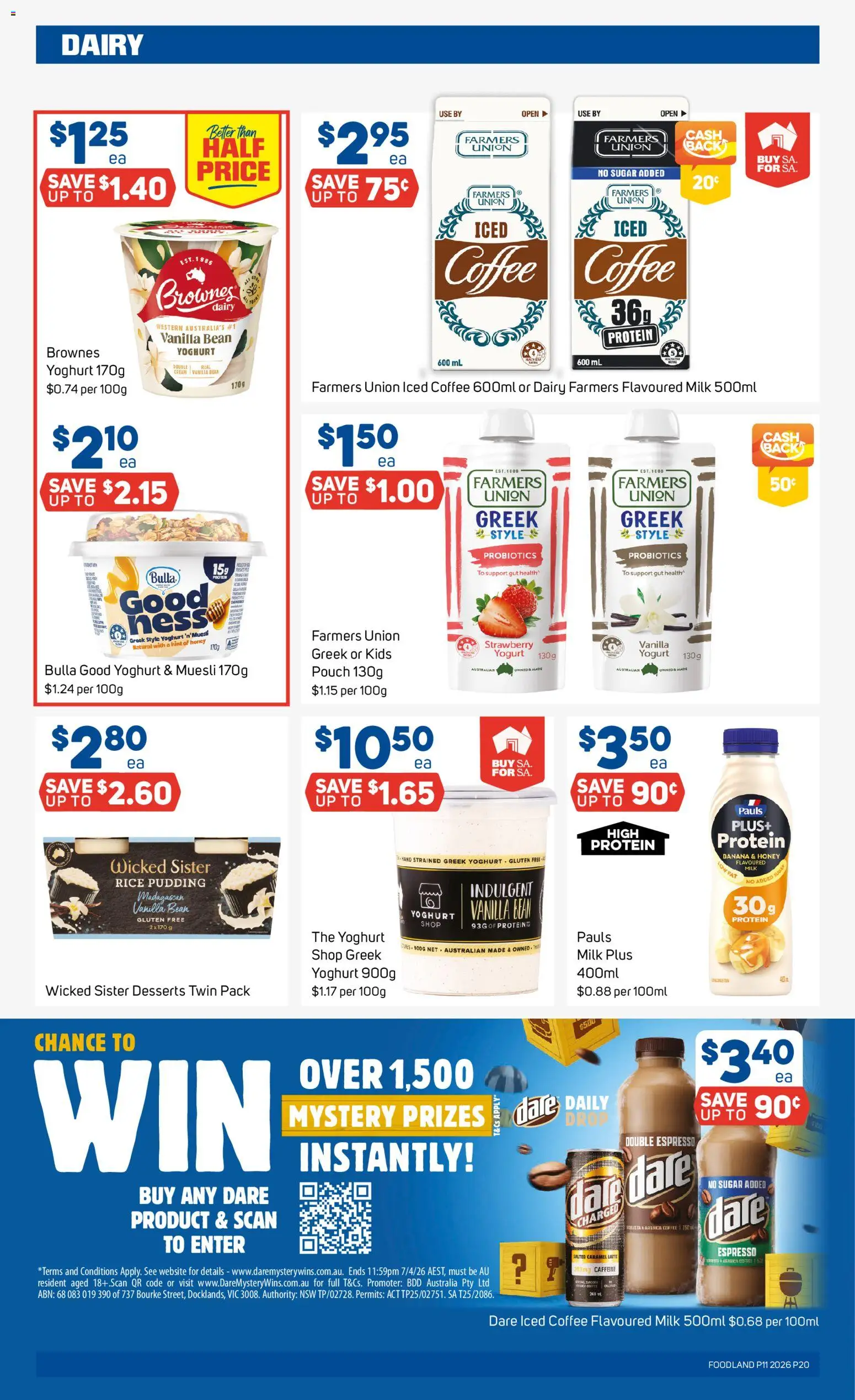 Foodland catalogue - valid from 11.03.2026 | Page: 20 | Products: Milk, Rice, Cream, Sugar
