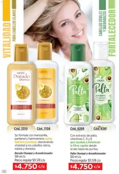 Vista previa Catálogo Amodil Campaña 3 válido desde el 01.03.2026 | Página: 90 | Productos: Vitaminas, Champú, Acondicionador, Palta