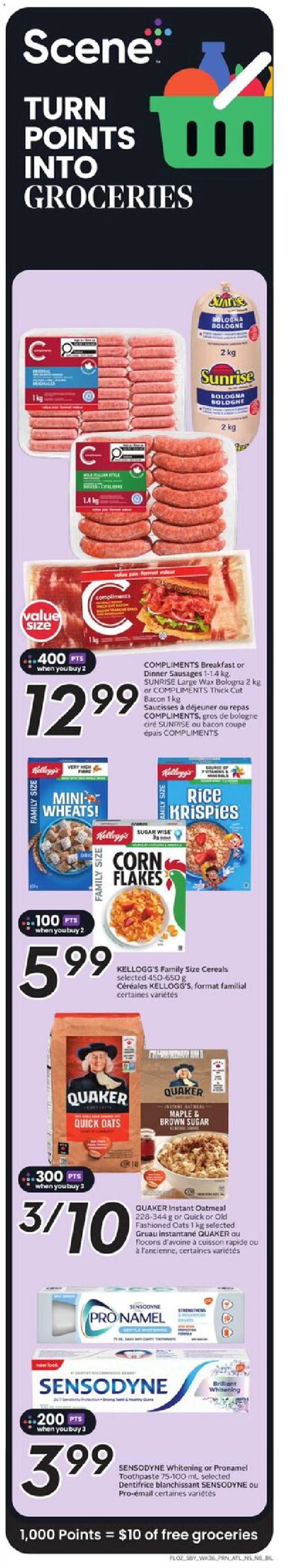 Sobeys flyer valid from 01.01.2026 | Page: 3 | Products: Rice, Cereals, Flakes, Toothpaste