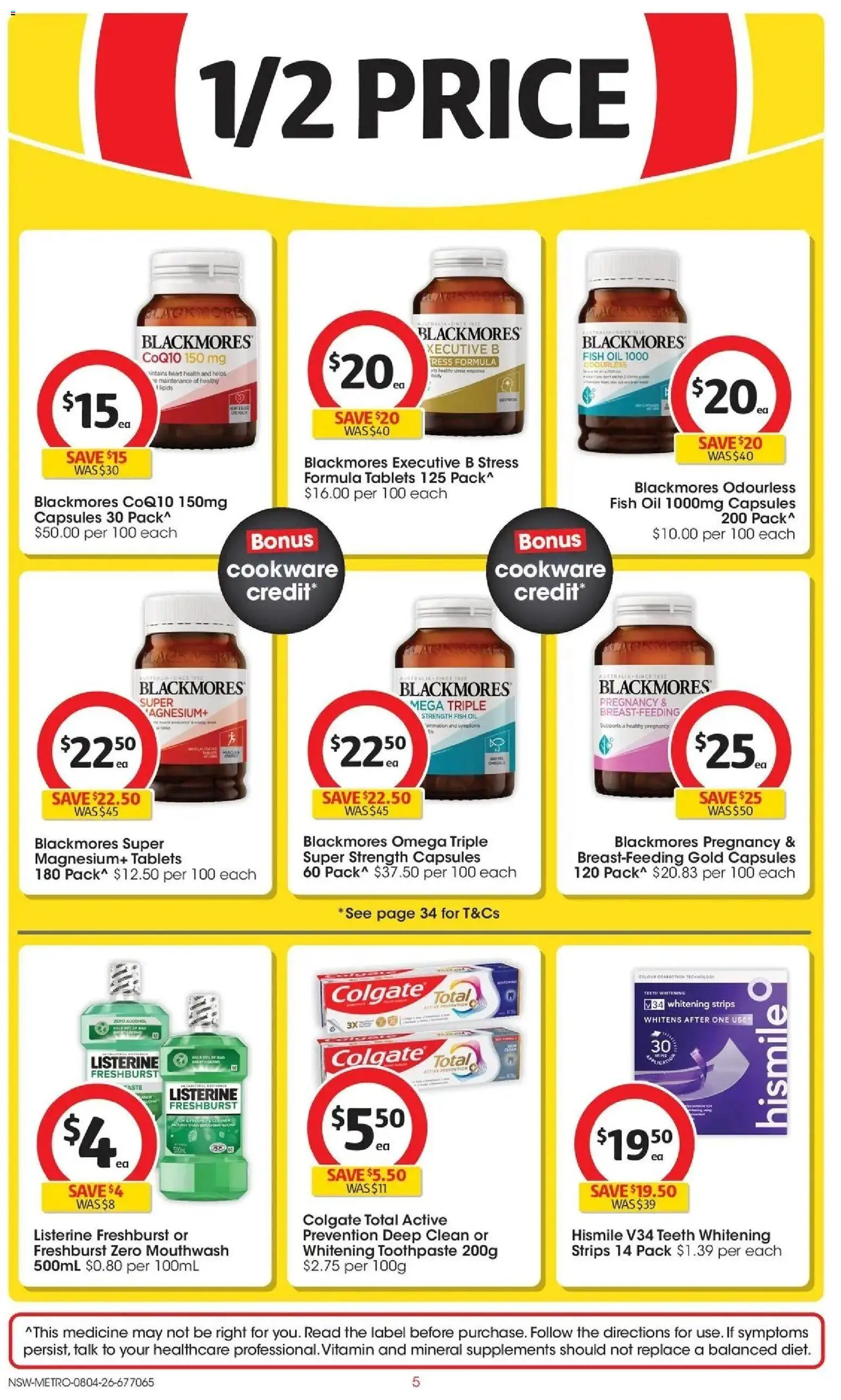 Deals catalogue - valid from 07.04.2026 | Page: 5 | Products: Oil, Cookware, Mouthwash, Fish oil