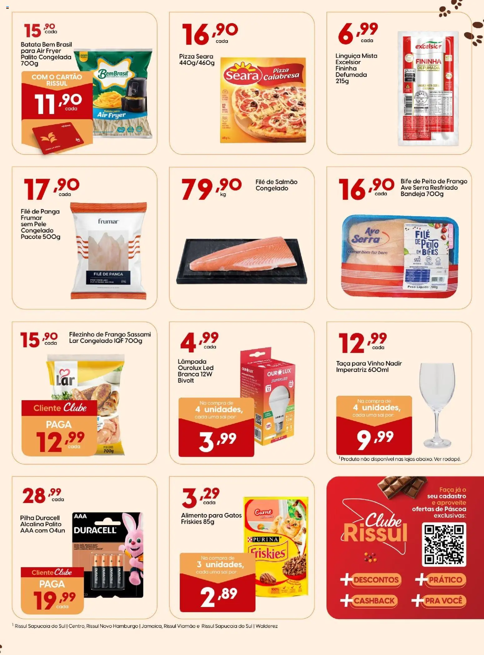 Rissul Folheto - válido de 06.03.2026 | Página: 11 | Produtos: Salmão, Linguiça, Batata, Frango