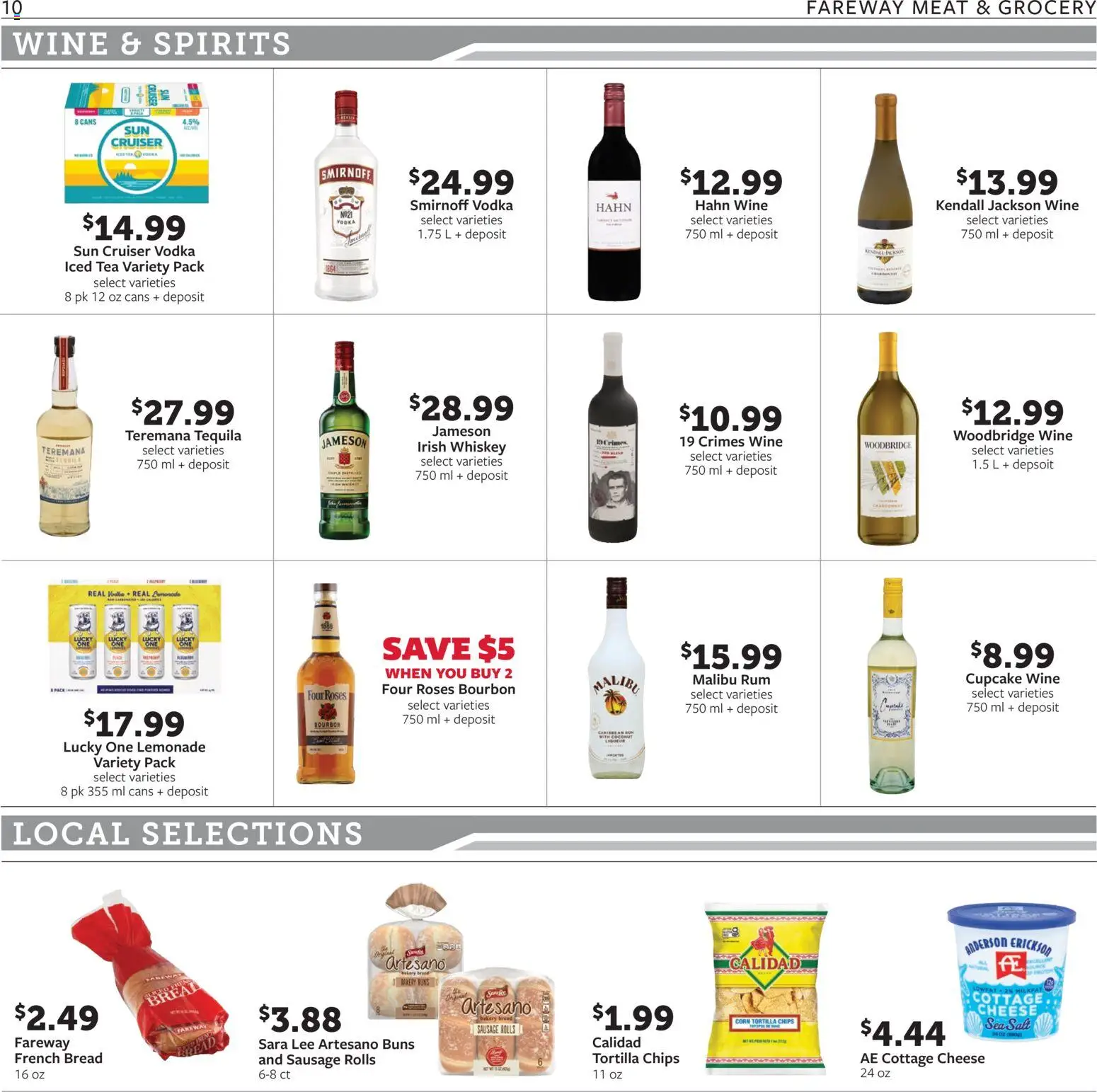 Fareway - Weekly Ad - valid from 19.01.2026 | Page: 10 | Products: Cheese, Wine, Cottage cheese, Salt