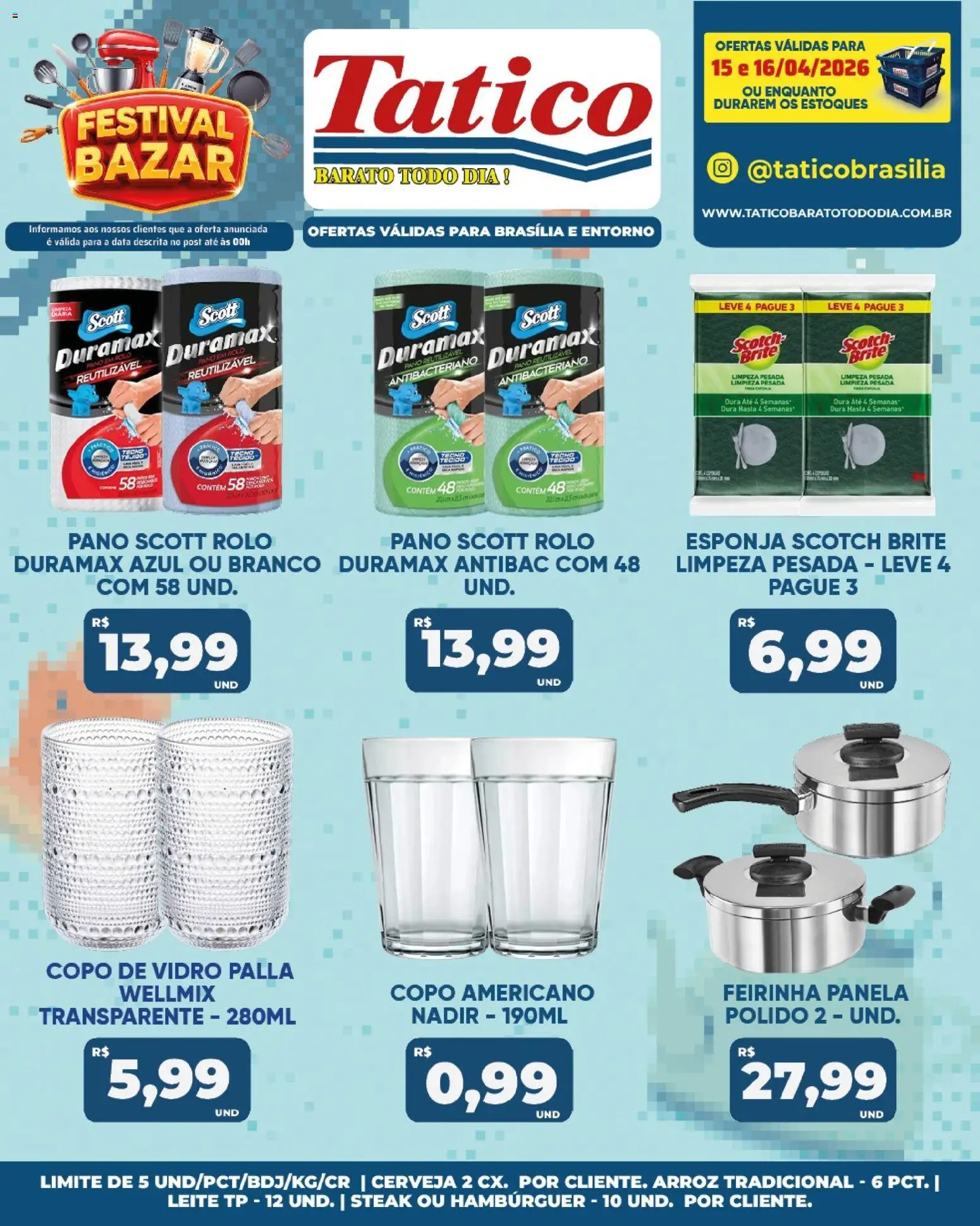 Tatico Folheto - válido de 16.04.2026 | Página: 49 | Produtos: Leite, Arroz, Tecido, Hambúrguer