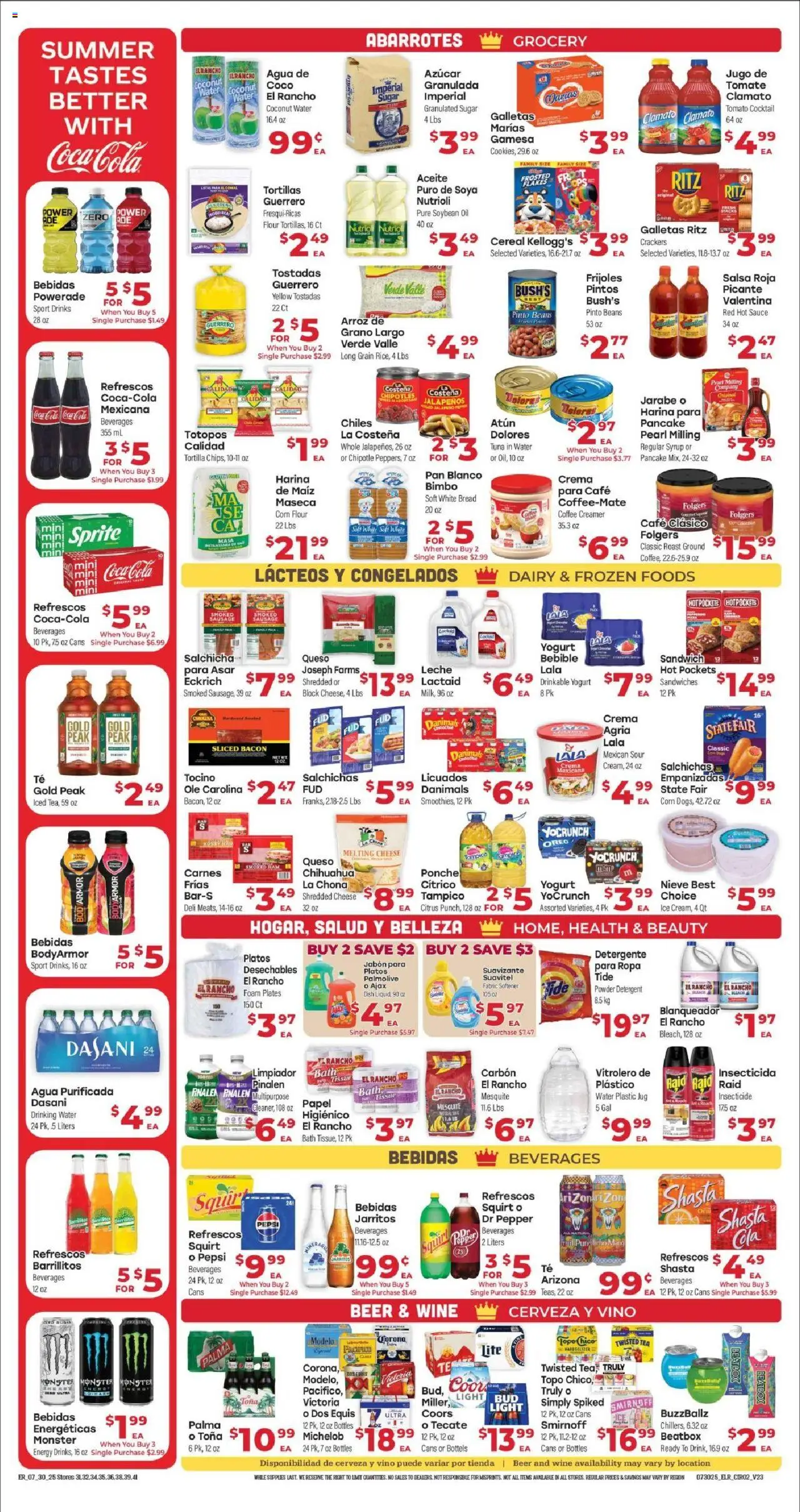 El Rancho Weekly Ad 3 - valid from 30.07.2025 | Page: 2 | Products: Bath, Pan, Cheese, Yogurt